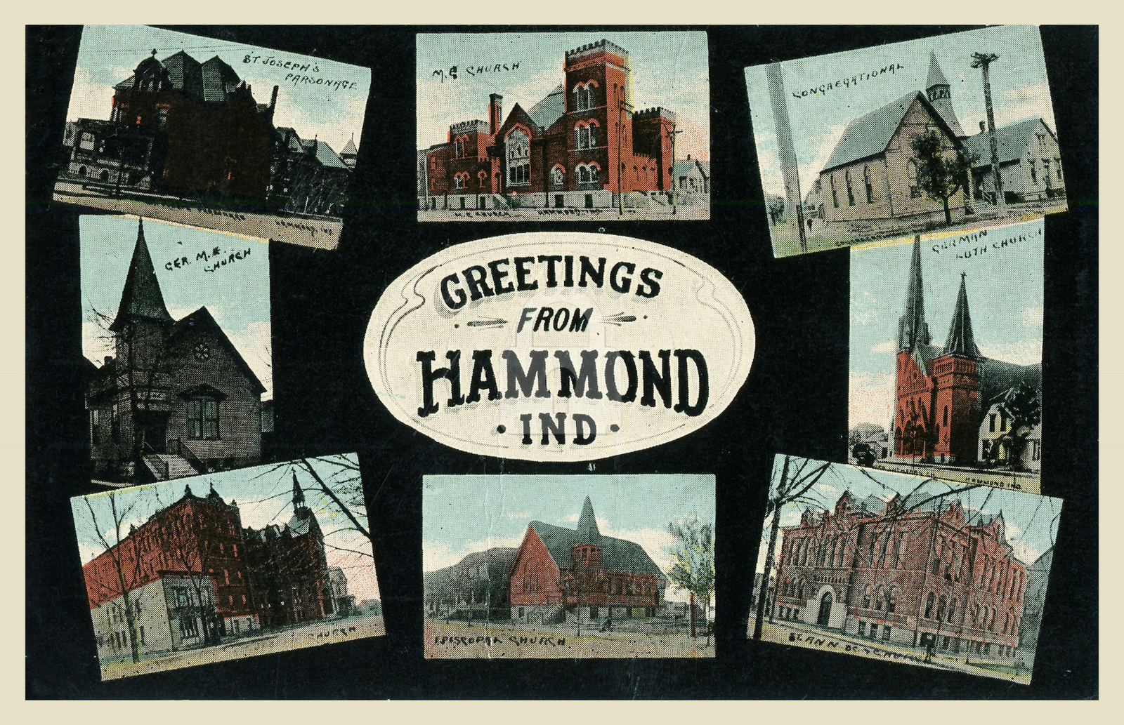 Greetings fr Hammond Hammond IN Indiana Vintage Postcard COPY Greetings fr Hammond Hammond IN Indiana Vintage Postcard COPY