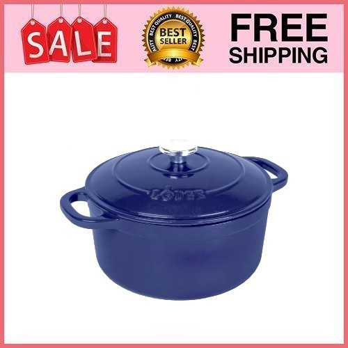 Lodge Cast Iron 5.5qt Indigo Enameled Dutch Oven