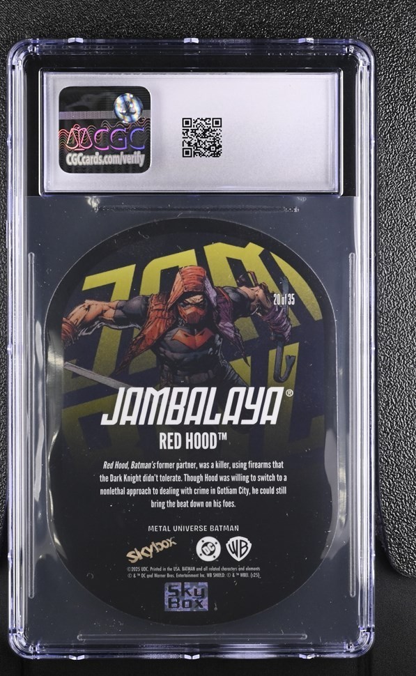 Upper Deck DC 2025 English Metal Universe Batman Red Hood Jambalaya CGC 9.5 Upper Deck DC 2025 English Metal Universe Batman Red Hood Jambalaya CGC 9.5