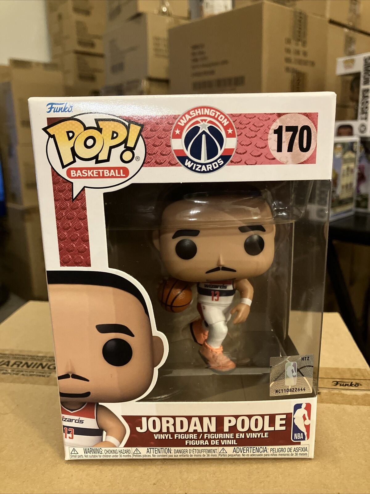 Jordan Poole (Washington Wizards) NBA Funko Pop Series 10 Mint Ships Now