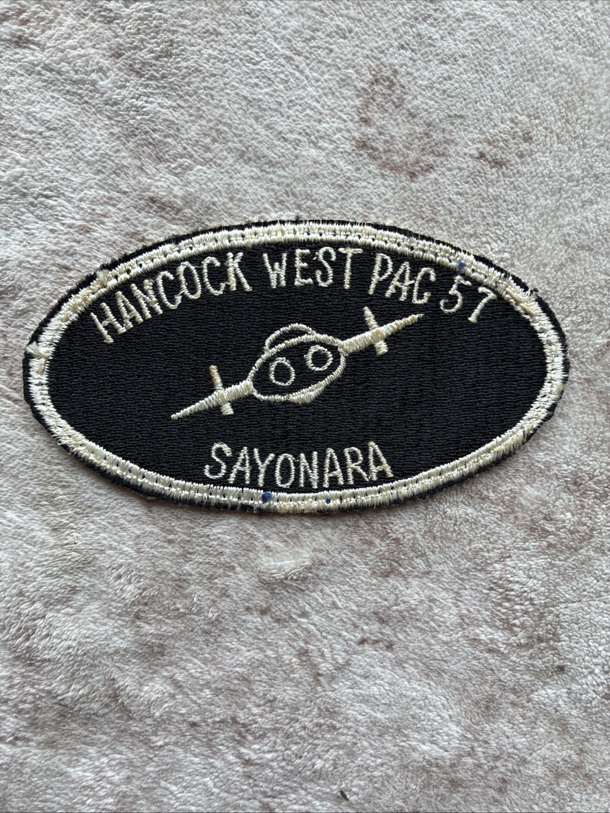 Navy Hancock West Pac 57 Sayonara Patch Vintage Military Navy Hancock West Pac 57 Sayonara Patch Vintage Military