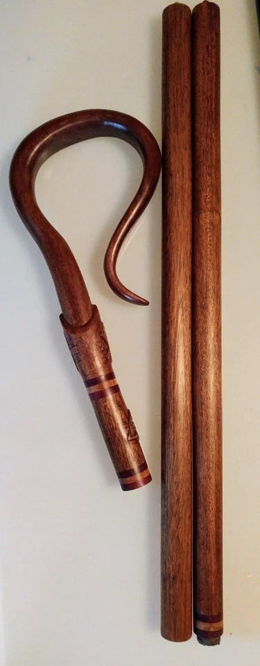 Wood CROZIER Polish Staff Crosier Bishop Quality Craftsmanship, 72" Christmas Wood CROZIER Polish Staff Crosier Bishop Quality Craftsmanship, 72" Christmas
