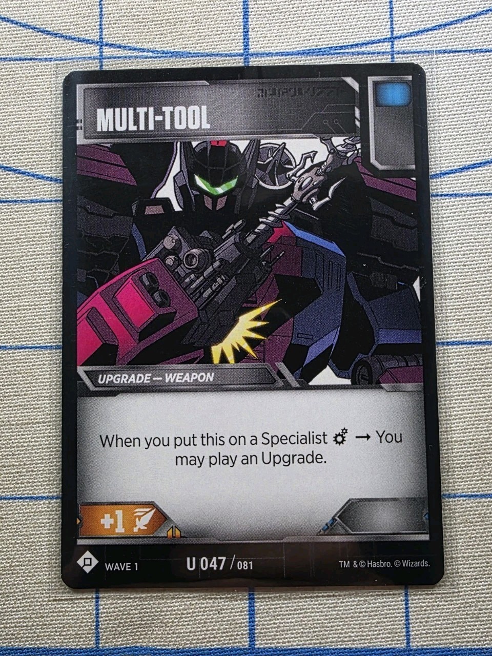 Hasbro WOTC Transformers TCG Wave 1 - Multi-Tool U 047/081 - Upgrade - Weapon Hasbro WOTC Transformers TCG Wave 1 - Multi-Tool U 047/081 - Upgrade - Weapon