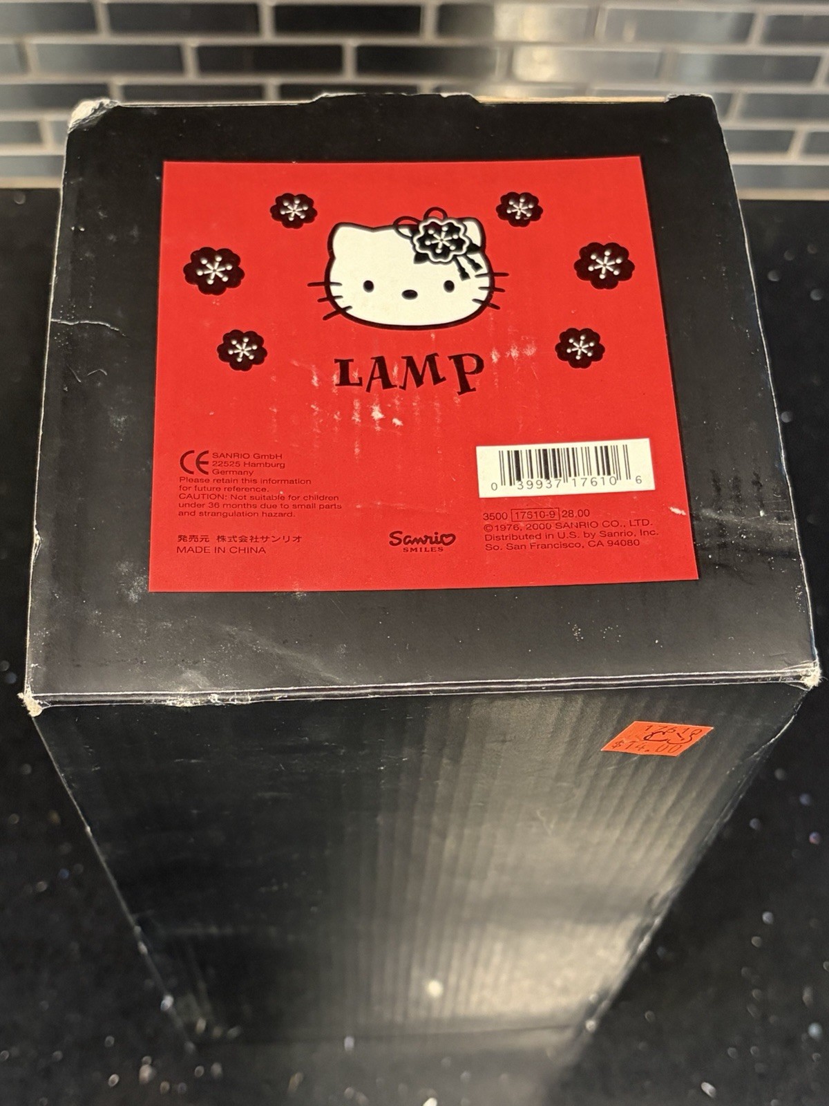 Rare NEW vintage 2000 Sanrio Hello Kitty "Japanesque" series cylinder table lamp Rare NEW vintage 2000 Sanrio Hello Kitty "Japanesque" series cylinder table lamp