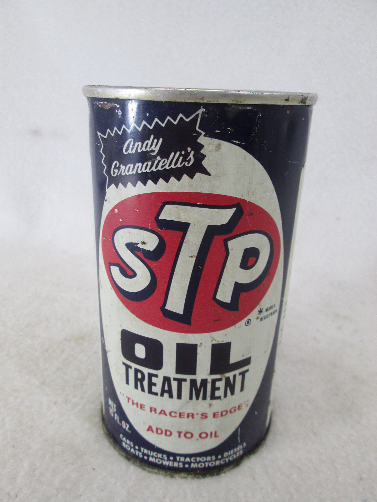 Vintage 1972 Andy Granatelli's STP Oil Treatment NOS full metal 15 oz can Vintage 1972 Andy Granatelli's STP Oil Treatment NOS full metal 15 oz can