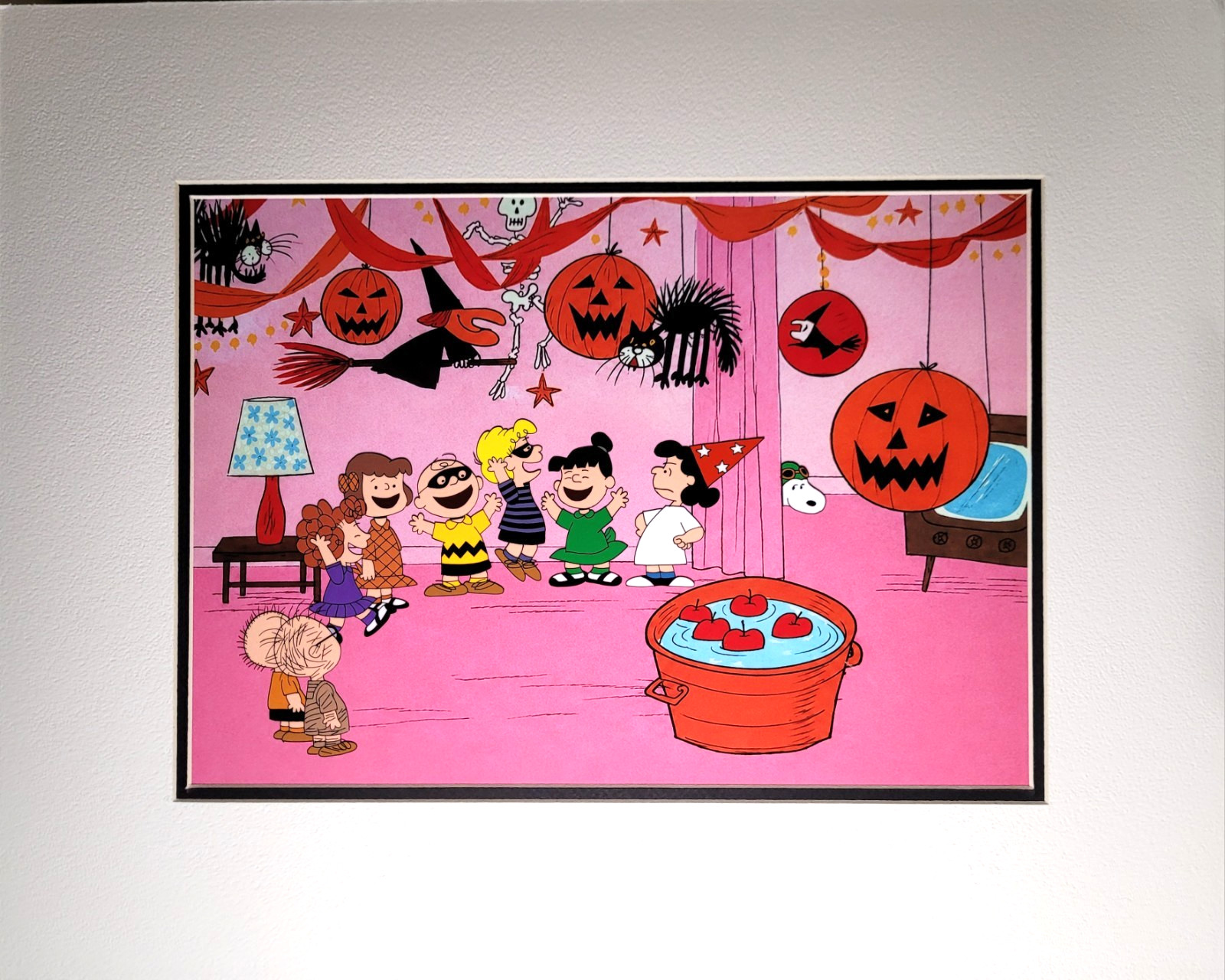 PEANUTS Halloween Party with Patty Hand Inked and Hand Painted Animation Cel PEANUTS Halloween Party with Patty Hand Inked and Hand Painted Animation Cel