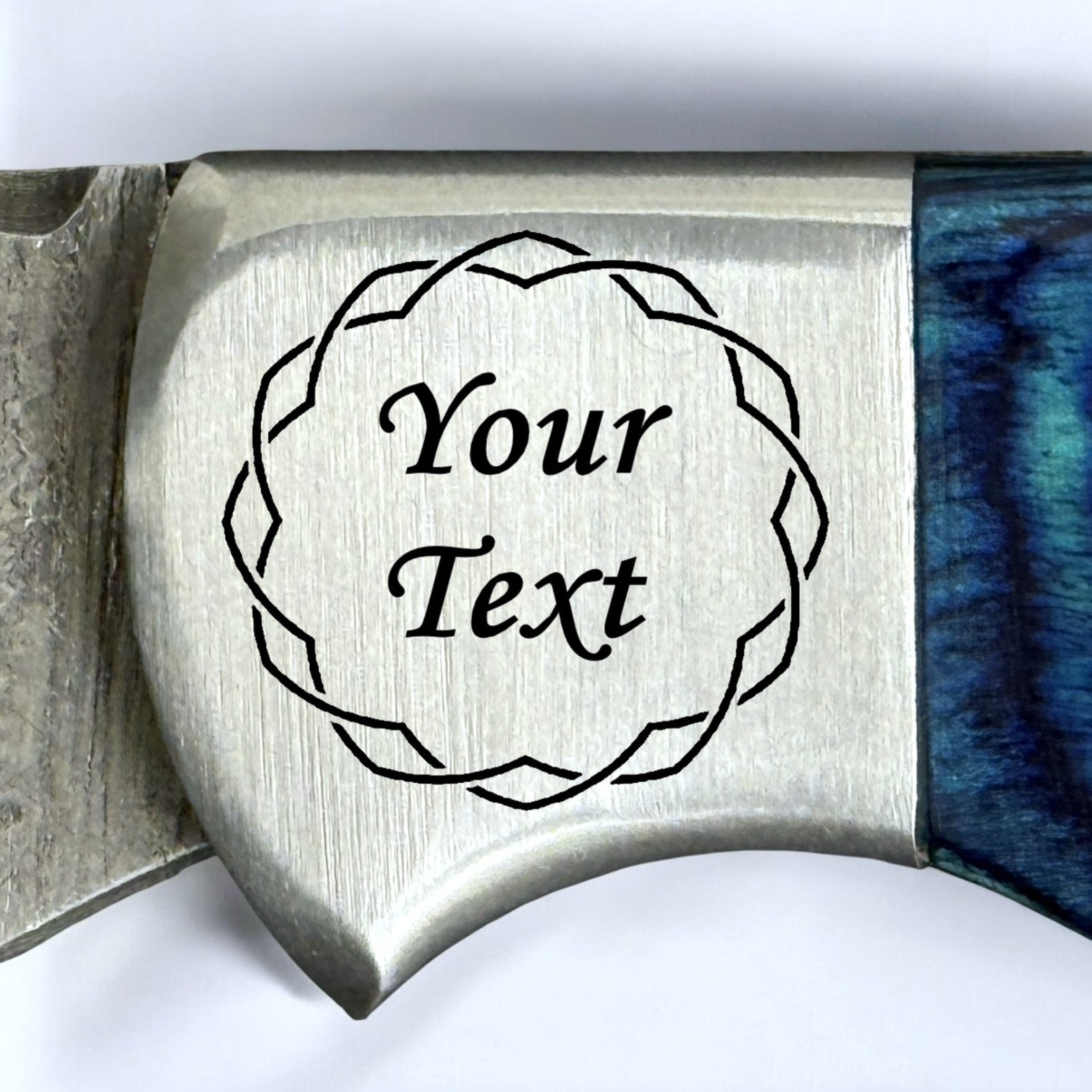 Personalized Damascus Folding Knife Stag Antler Rosewood Custom Handmade Gift