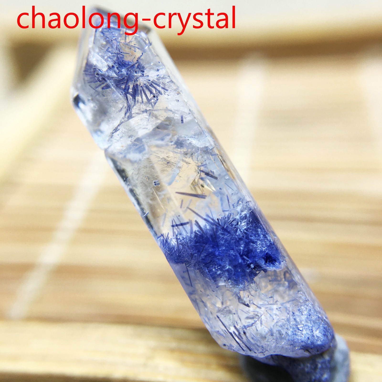 7.8Ct Very Rare NATURAL Beautiful Blue Dumortierite Quartz Crystal Specimen 7.8Ct Very Rare NATURAL Beautiful Blue Dumortierite Quartz Crystal Specimen
