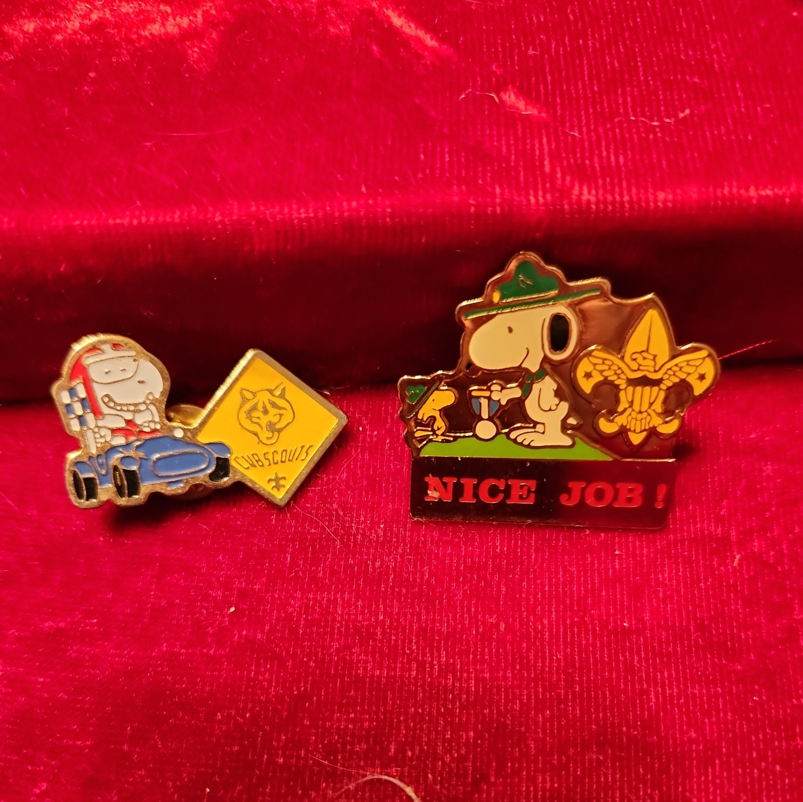 Vintage Boy Scouts Snoopy Hat Lapel Pin - Pinewood Derby - Camping Collectible Vintage Boy Scouts Snoopy Hat Lapel Pin - Pinewood Derby - Camping Collectible