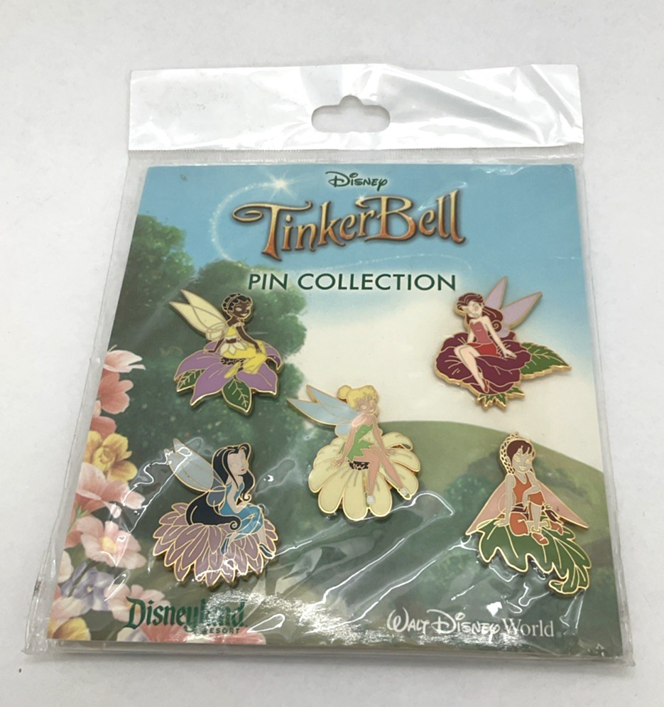 Disney Tinkbell And Pixie Hollow Fairy Pin Set Disney Tinkbell And Pixie Hollow Fairy Pin Set