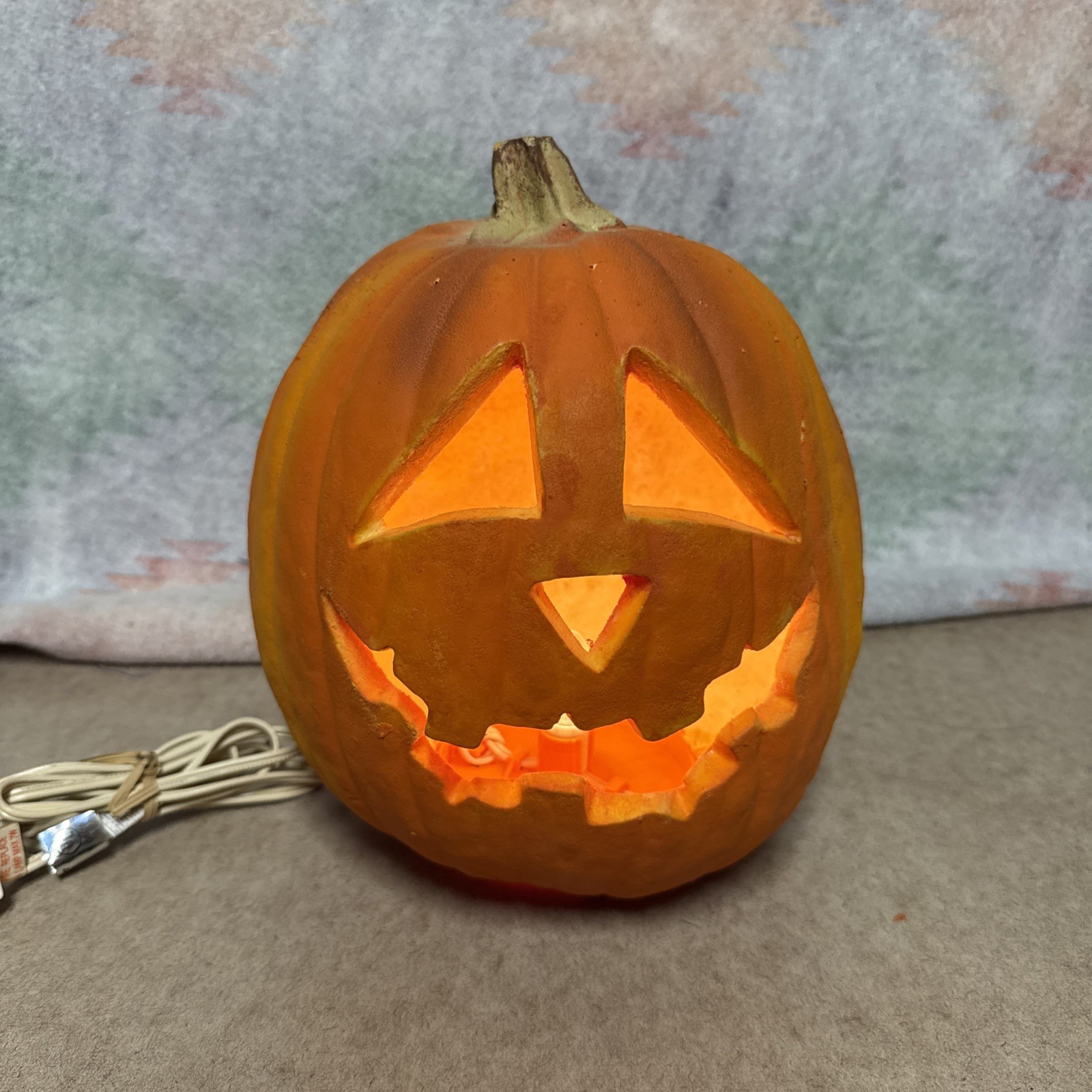 Vintage 1993 Trendmasters Light Up Pumpkin Jack O Lantern Halloween Foam Mold Vintage 1993 Trendmasters Light Up Pumpkin Jack O Lantern Halloween Foam Mold