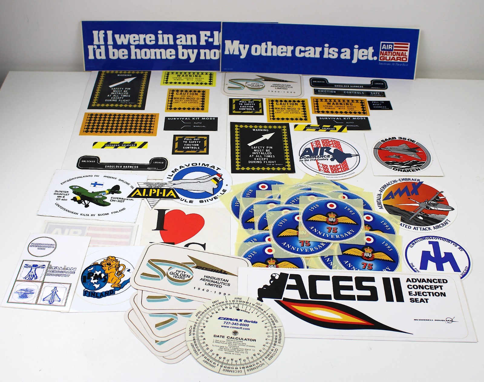 Large collection Job Lot Aviation Military Aircraft Planes Stickers UNUSED