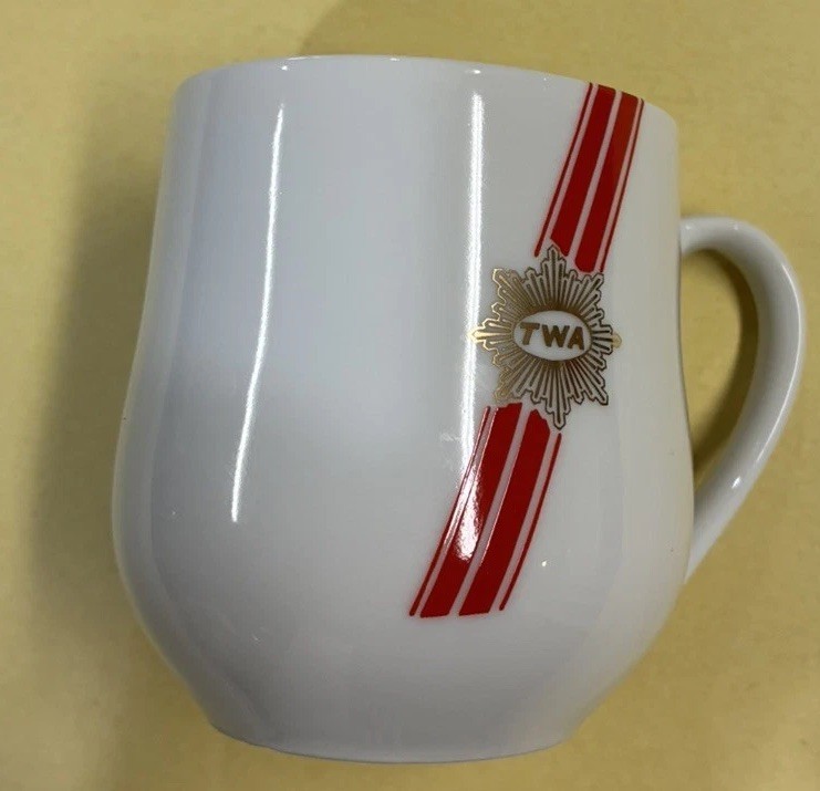 Vintage TWA First Class Coffee Tea Cup Espresso ABCO 44-1695 JAPAN Ambassador 