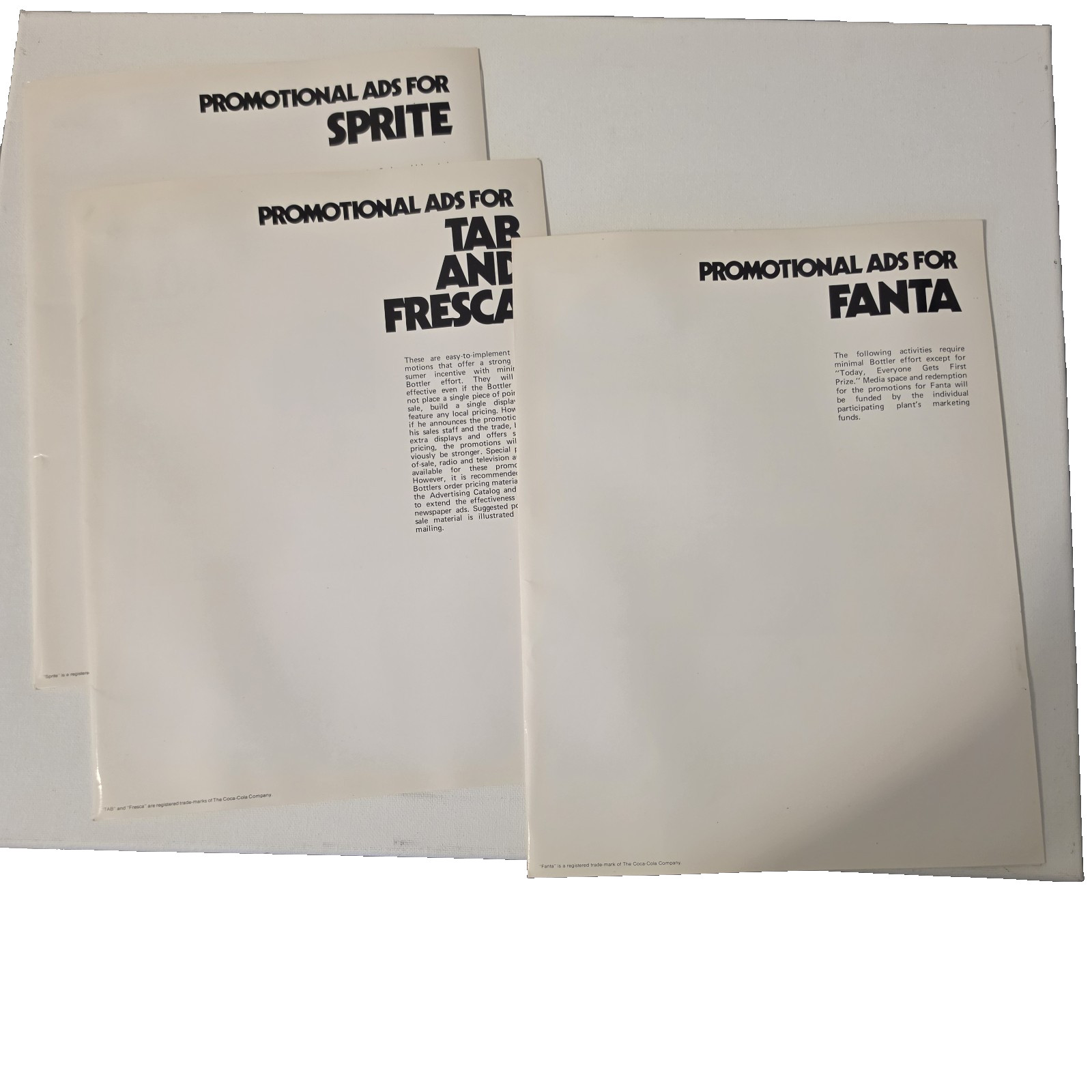 1973 Coca-Cola Bonus Newspaper Promotions Field Guide Sprite Tab Fresca Fanta 1973 Coca-Cola Bonus Newspaper Promotions Field Guide Sprite Tab Fresca Fanta