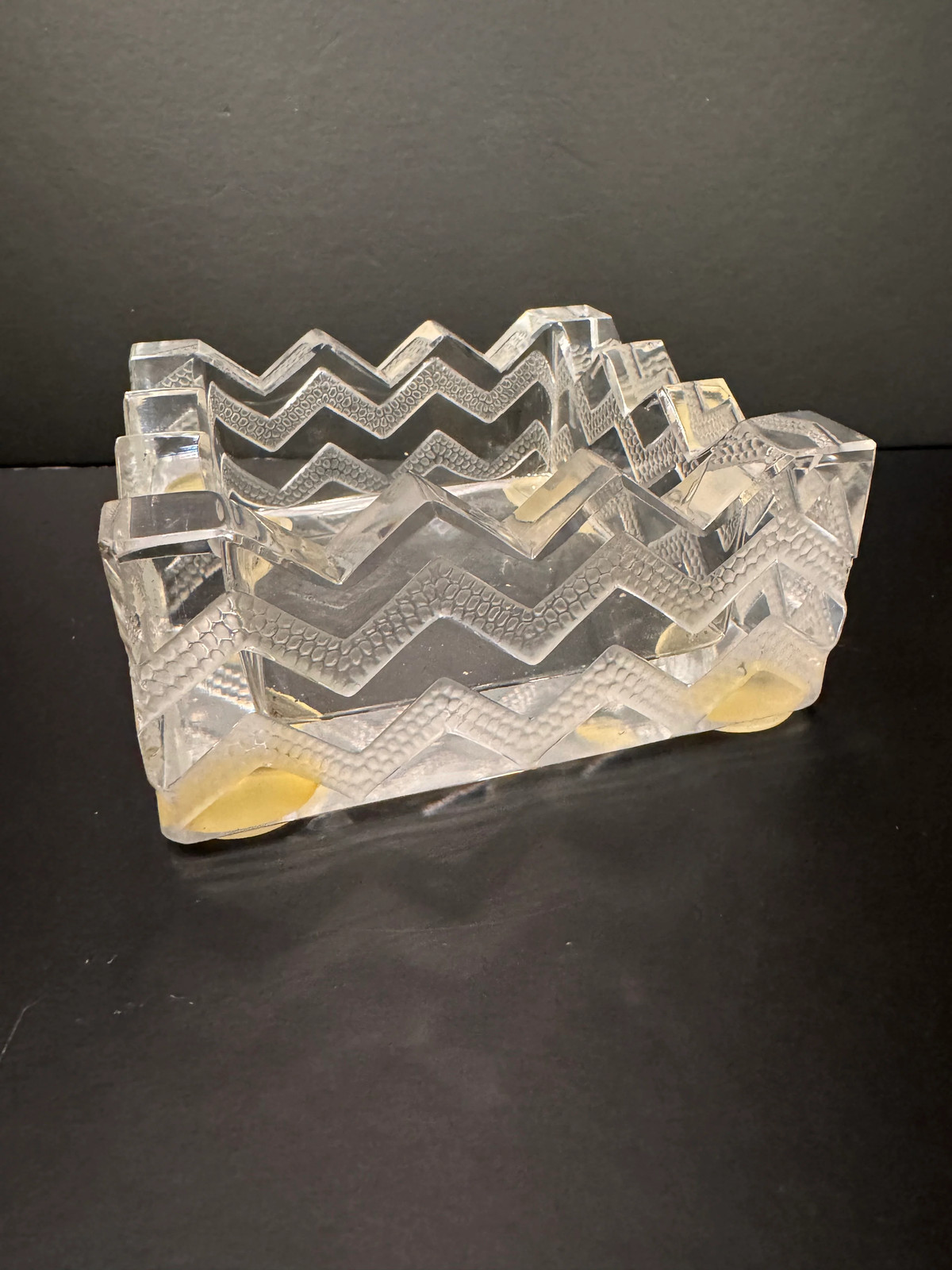 Lalique "Soudan" Crystal Ashtray — France Lalique "Soudan" Crystal Ashtray — France