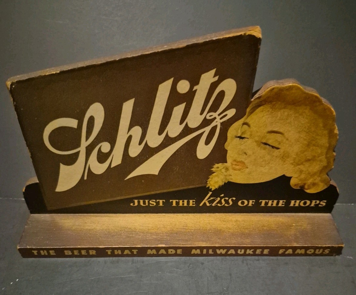 1940s Schlitz Beer Sign (Very Rare) (Very Rare) Beer Sign (1940S). 1940s Schlitz Beer Sign (Very Rare) (Very Rare) Beer Sign (1940S).