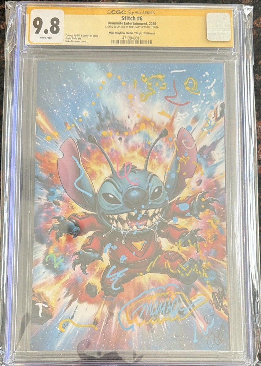 Stitch #6 “Tester” Signed Mike Mayhew Virgin Variant in CGC 9.8 True 1 of 1 Stitch #6 “Tester” Signed Mike Mayhew Virgin Variant in CGC 9.8 True 1 of 1