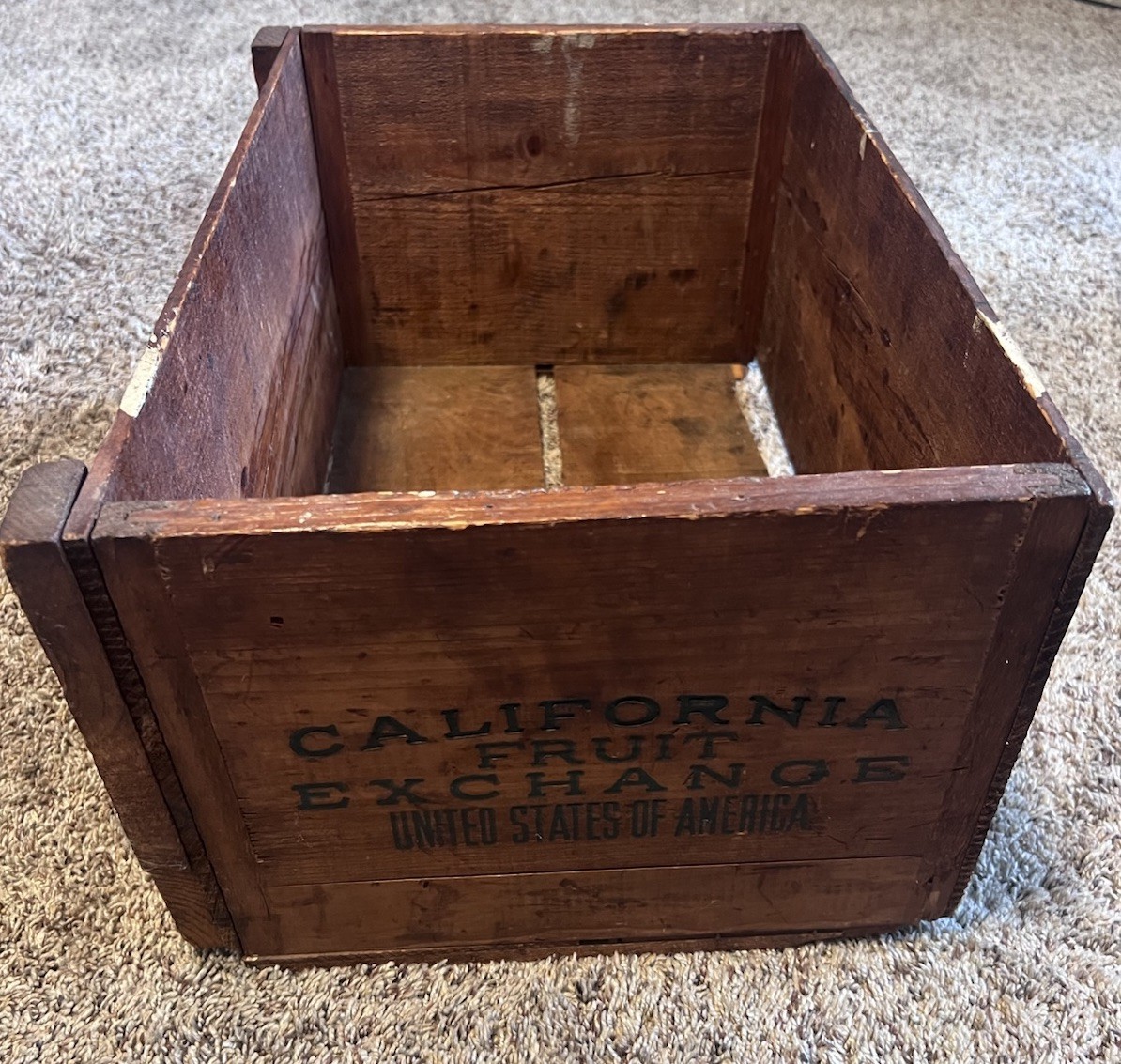 Vintage Wooden Crate Box California Fruit Exchange Covered Wagon Pears 19x9x12 Vintage Wooden Crate Box California Fruit Exchange Covered Wagon Pears 19x9x12