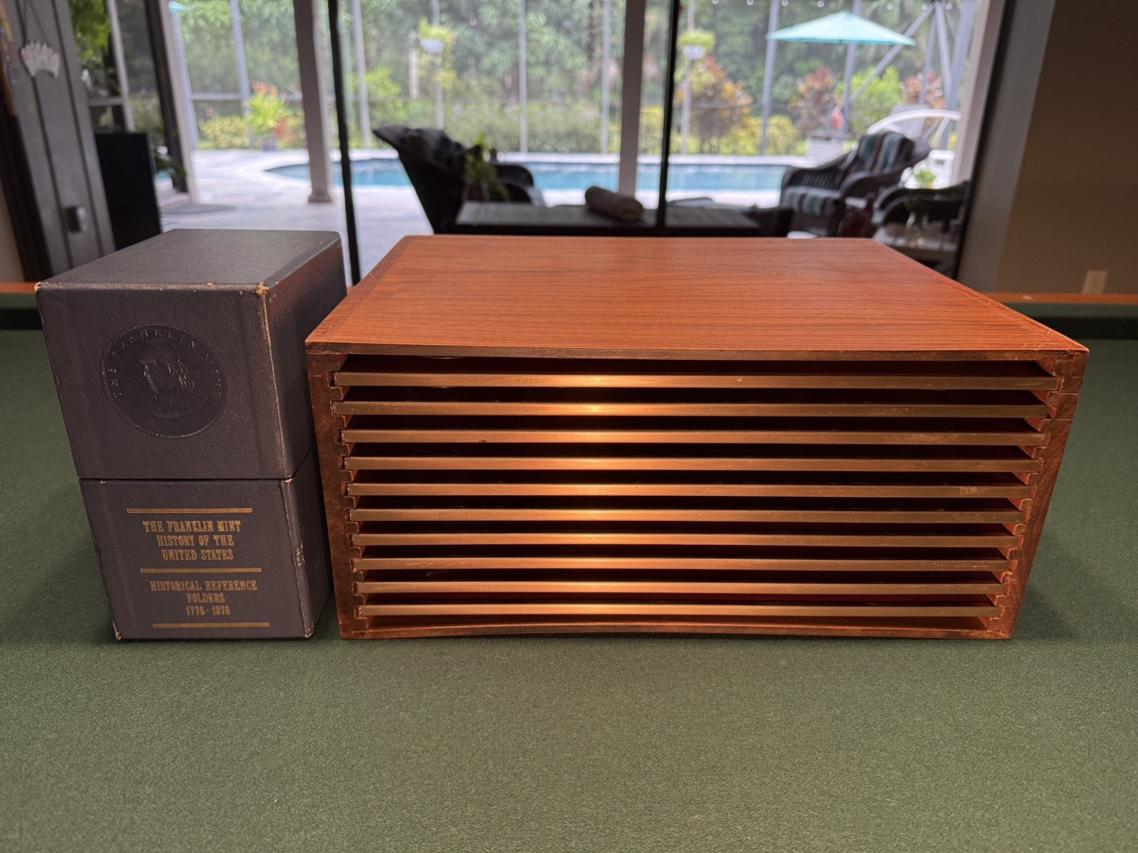 The Franklin Mint History of the United States in Bronze with Wooden Case The Franklin Mint History of the United States in Bronze with Wooden Case
