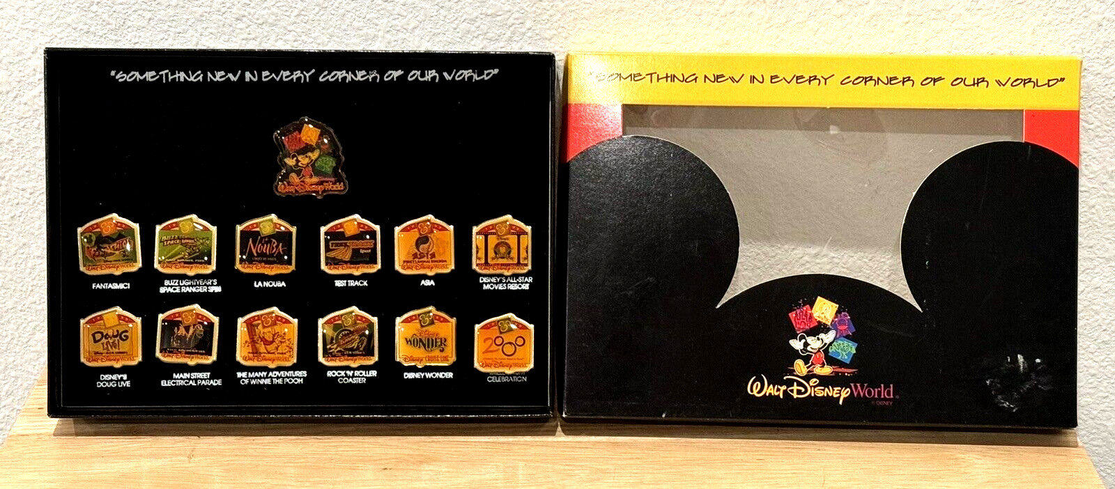 VINTAGE 1999 DISNEY PINS SOMETHING NEW IN EVERY CORNER OF THE WORLD SET COMPLETE VINTAGE 1999 DISNEY PINS SOMETHING NEW IN EVERY CORNER OF THE WORLD SET COMPLETE
