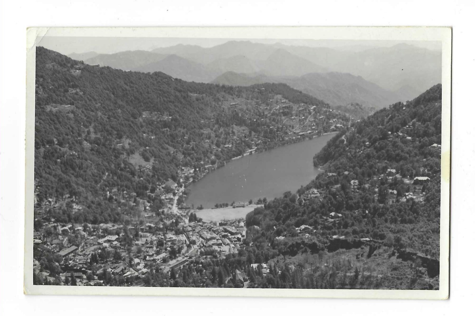 Nainital India RPPC Postcard Lake & Sailboats Mountain Views c1955 Nainital India RPPC Postcard Lake & Sailboats Mountain Views c1955