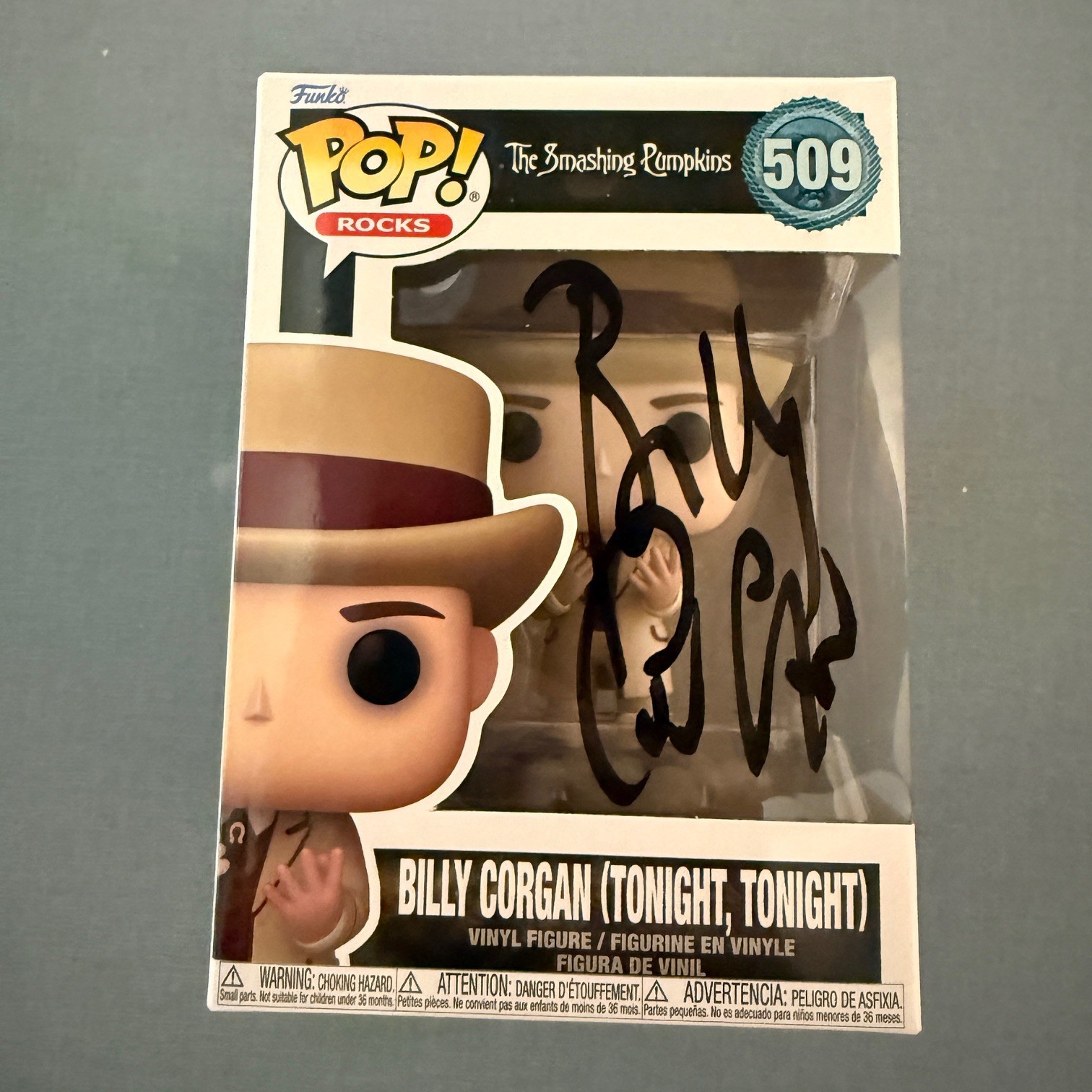 BILLY CORGAN SMASHING PUMPKINS SIGNED / AUTOGRAPHED FUNKO POP + COA NICE BILLY CORGAN SMASHING PUMPKINS SIGNED / AUTOGRAPHED FUNKO POP + COA NICE
