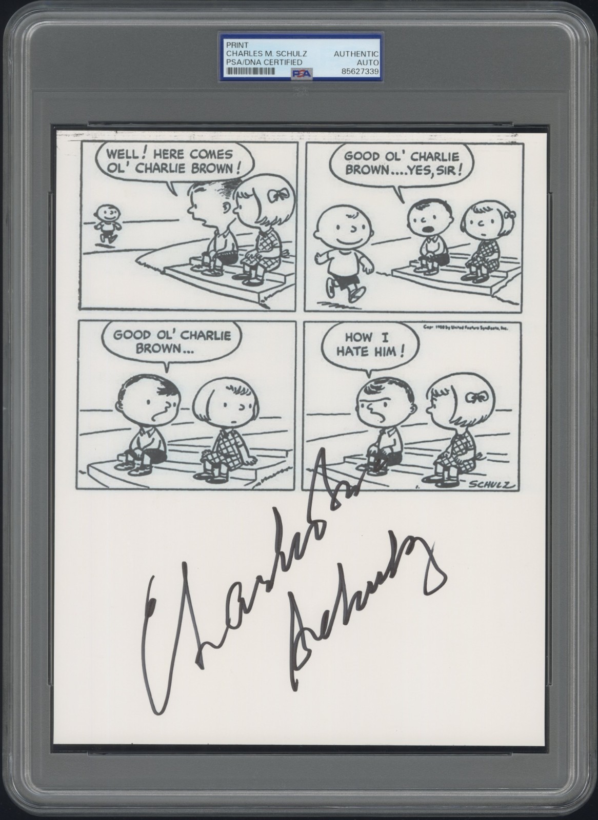 Charles M. Schulz ~ Signed Autographed First Peanuts Comic Strip ~ PSA DNA Charles M. Schulz ~ Signed Autographed First Peanuts Comic Strip ~ PSA DNA