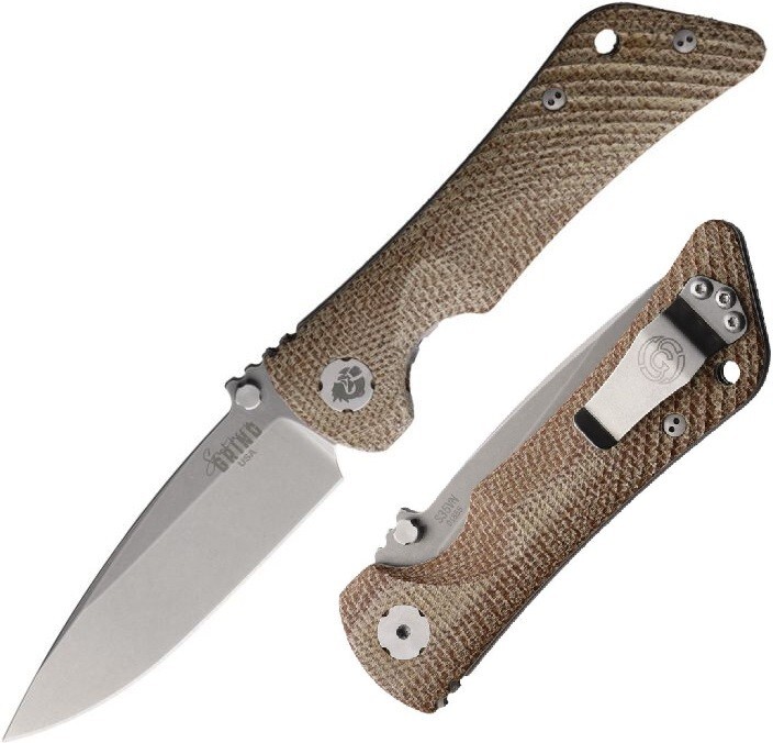 Southern Grind Spider Monkey Folding Knife 3.25" S35VN Steel Blade Mic Handle