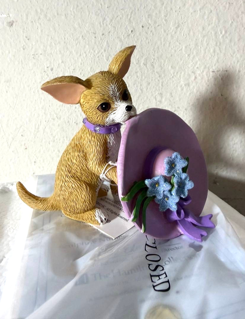 Hamilton Collection Chihuahua Figurine Compassion Is Comfort Pretty in Purple CO Hamilton Collection Chihuahua Figurine Compassion Is Comfort Pretty in Purple CO
