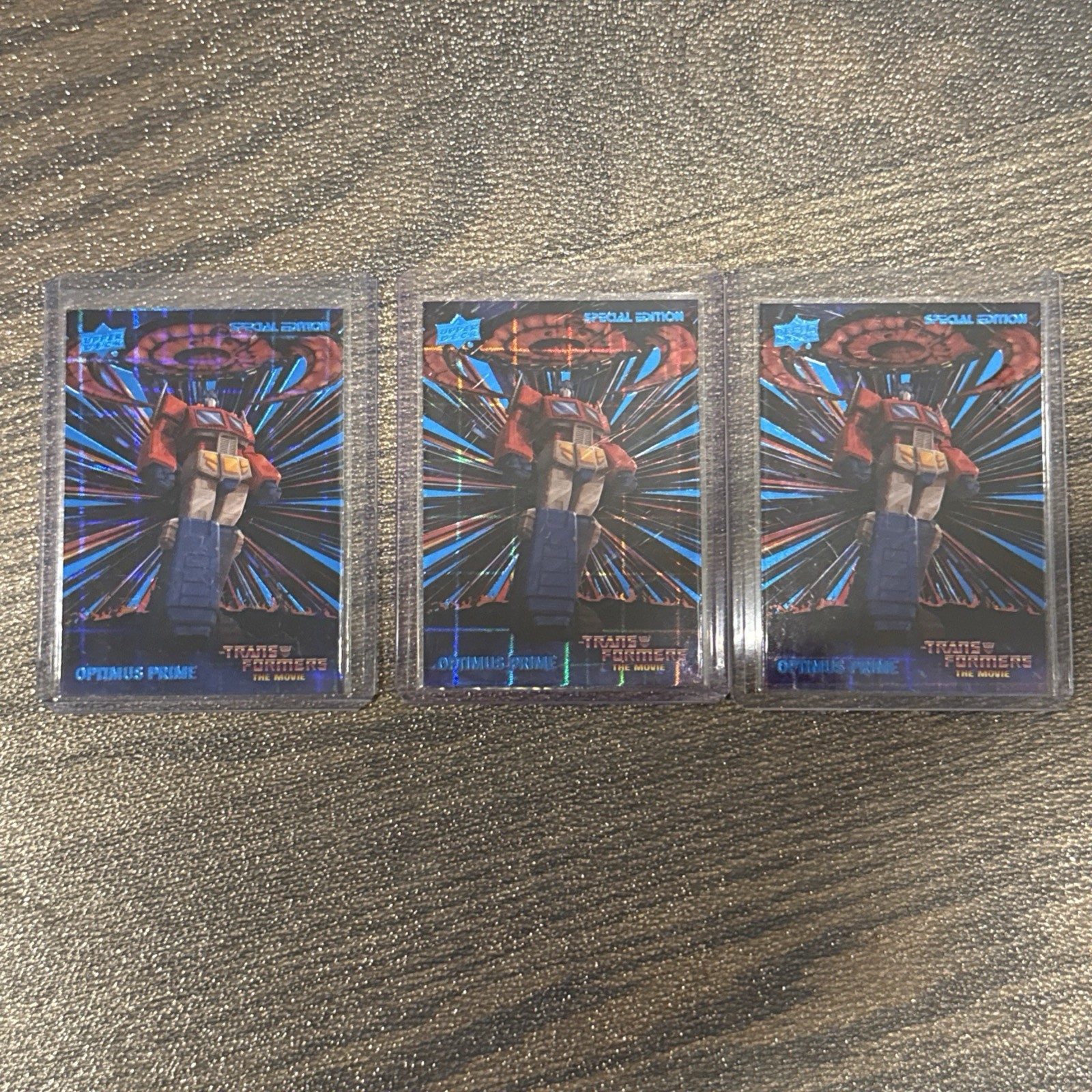 2026 Upper Deck Transformers Holographic Energon Optimus Prime Lot X3 2026 Upper Deck Transformers Holographic Energon Optimus Prime Lot X3
