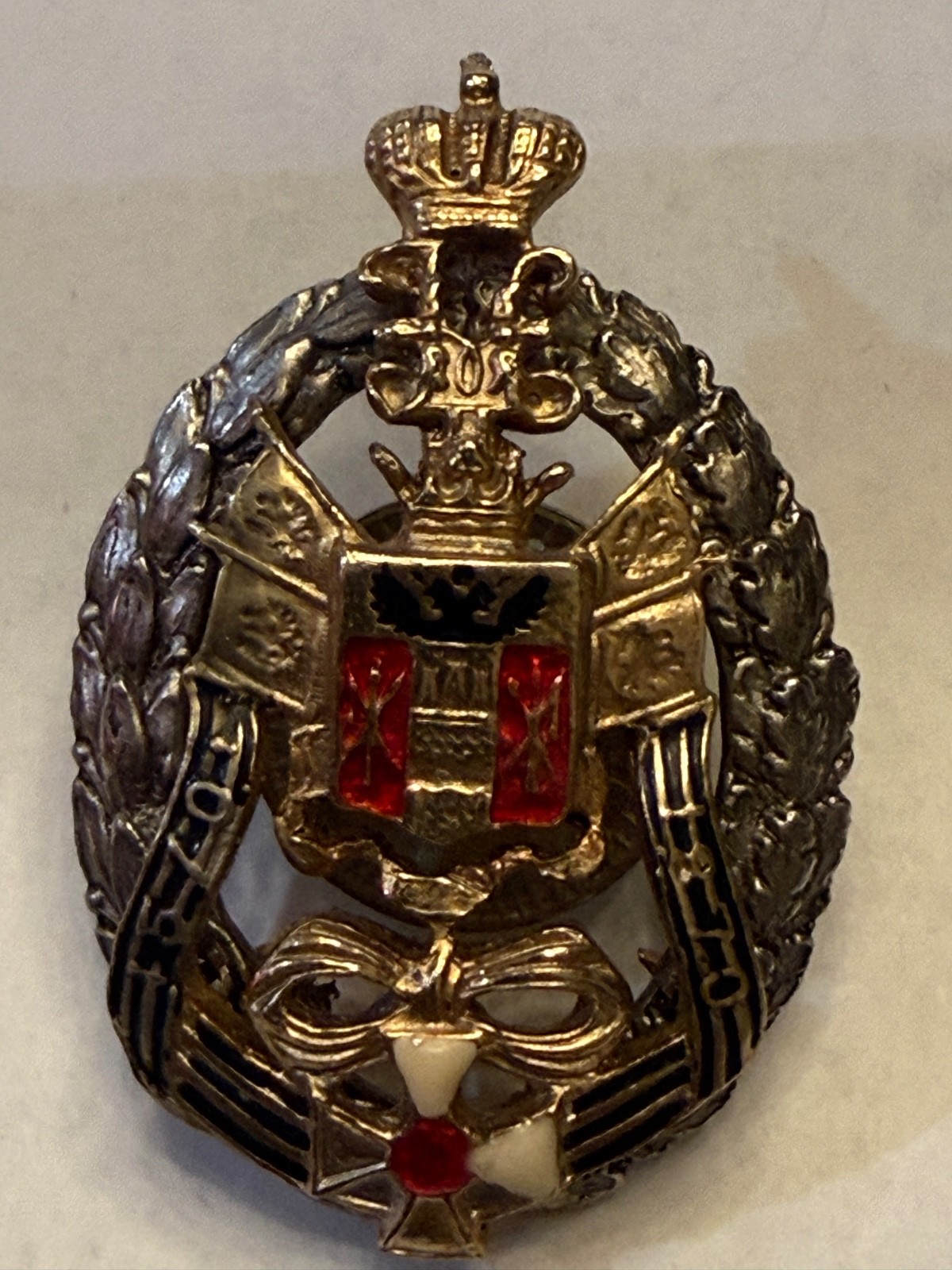 Russian Imperial silver officer's regimental badge of the Don Cossack Army Russian Imperial silver officer's regimental badge of the Don Cossack Army