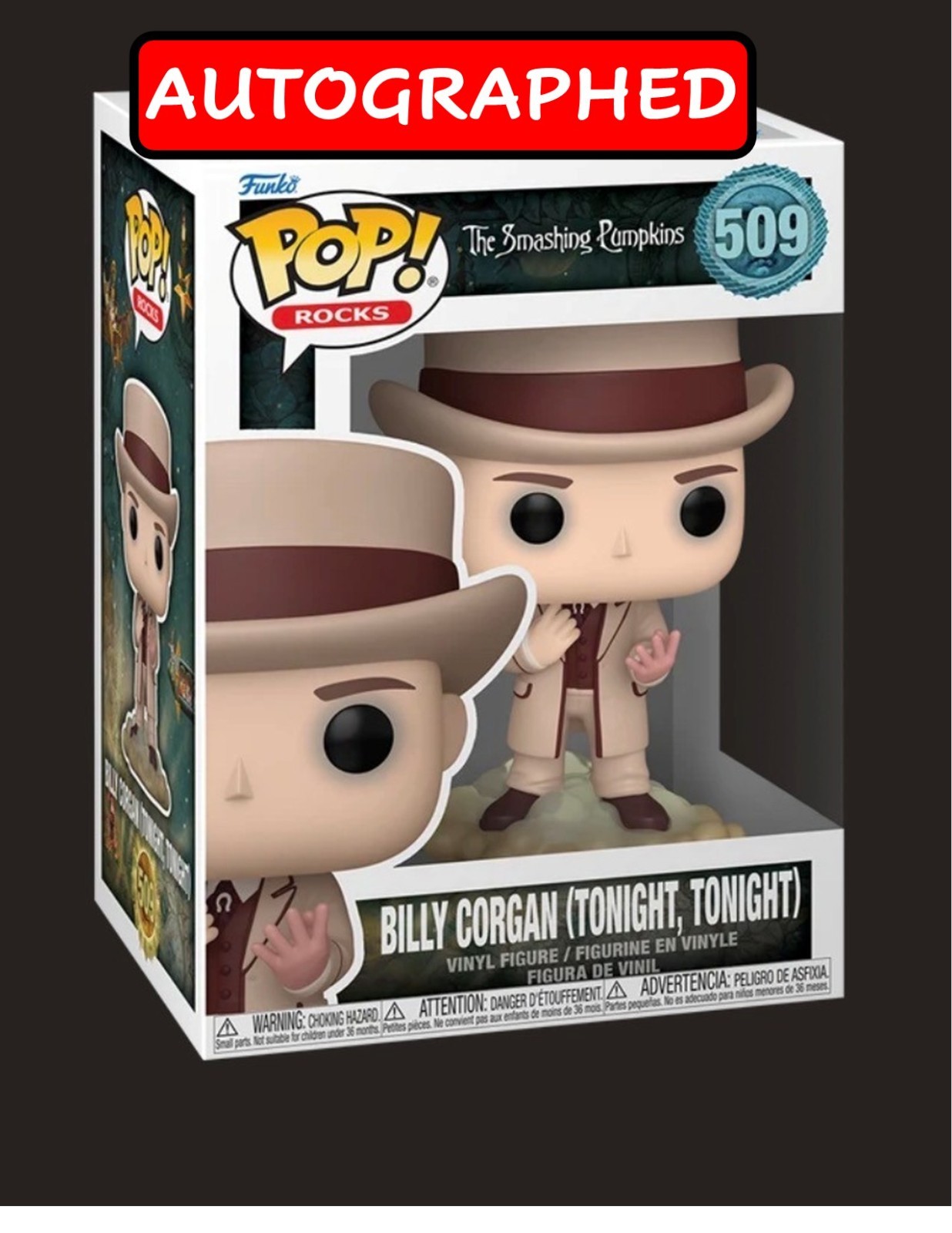 Billy Corgan Tonight Tonight AUTOGRAPHED Funko Pop Smashing Pumpkins 509 PRESALE Billy Corgan Tonight Tonight AUTOGRAPHED Funko Pop Smashing Pumpkins 509 PRESALE