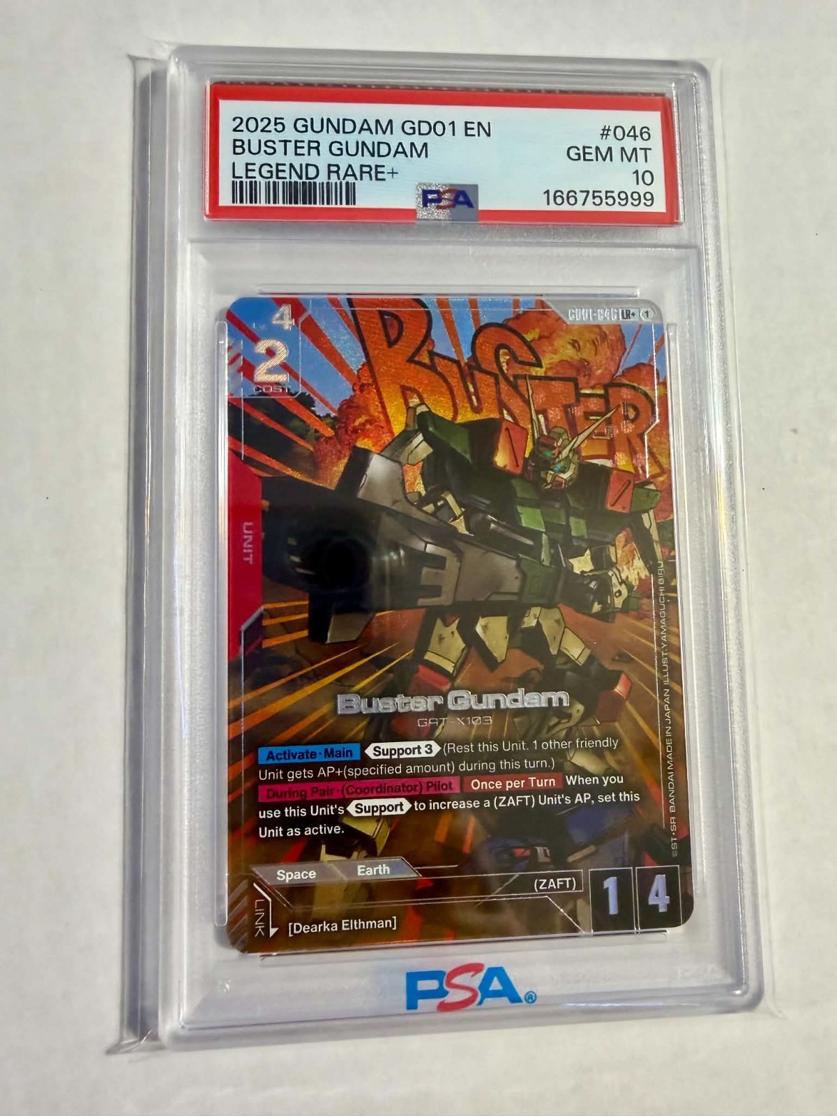 2025 GUNDAM NEWTYPE RISING LEGEND RARE+ LR+ GD01-046 BUSTER GUNDAM PSA 10 2025 GUNDAM NEWTYPE RISING LEGEND RARE+ LR+ GD01-046 BUSTER GUNDAM PSA 10