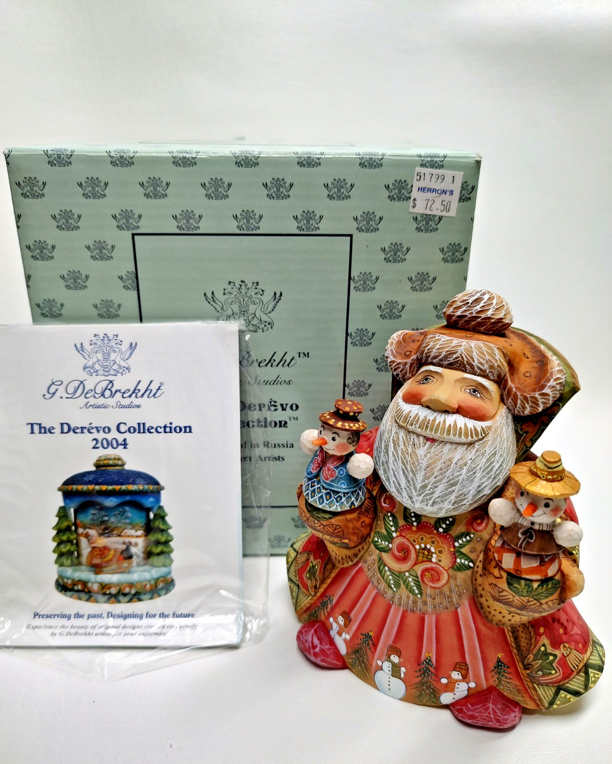 Vintage 2005 G. DeBrekht Friendship Santa Village Friends Series #51799-1 5" T Vintage 2005 G. DeBrekht Friendship Santa Village Friends Series #51799-1 5" T