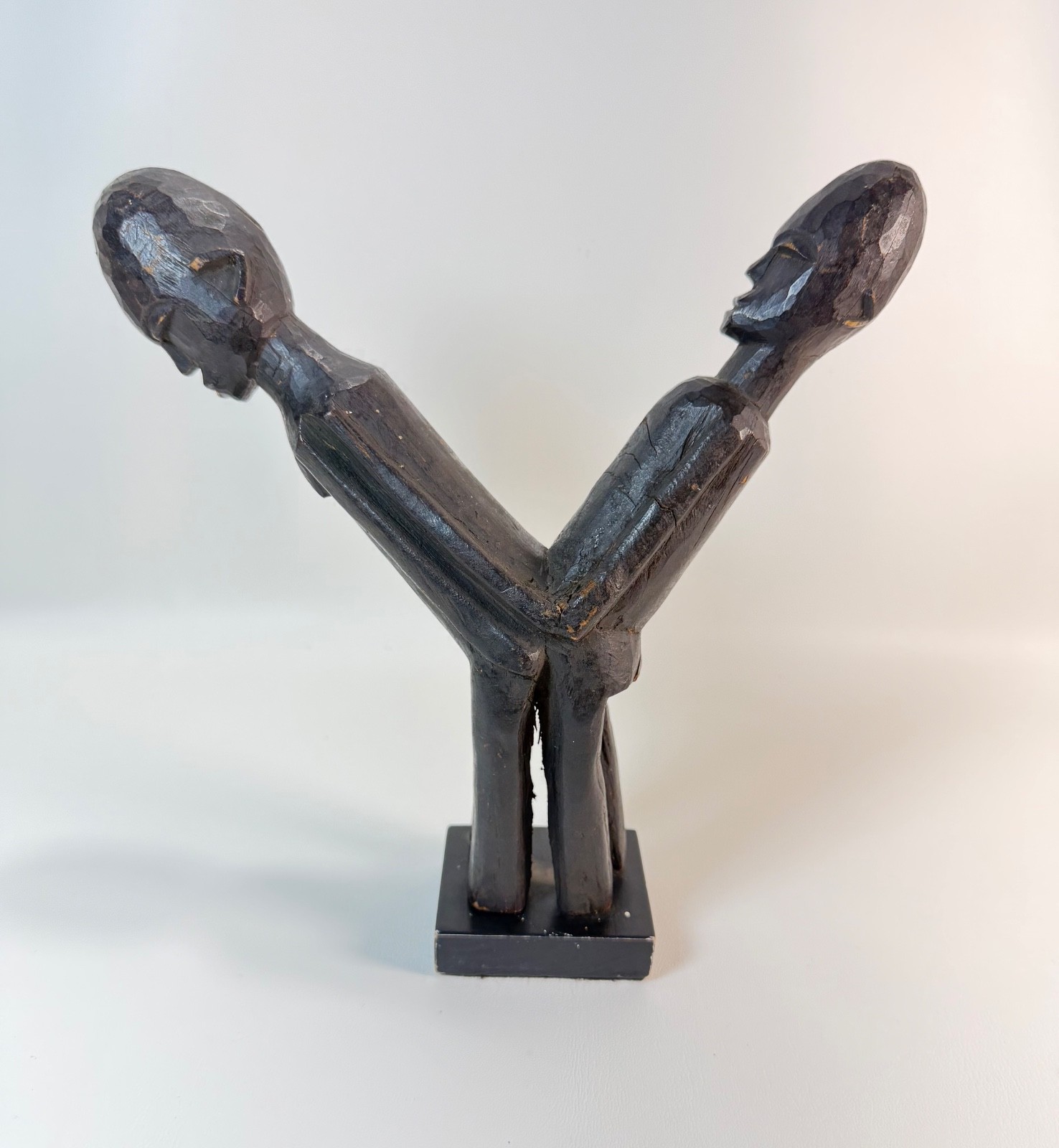 Vintage Lobi Bateba Bétise Hand-Carved Wooden Couple Sculpture – African Tribal Vintage Lobi Bateba Bétise Hand-Carved Wooden Couple Sculpture – African Tribal