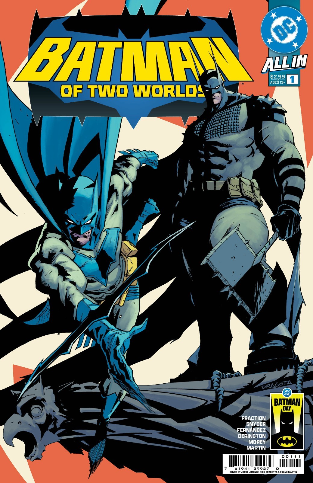 Batman Of Two Worlds #1 Batman Day 2026 Nick Dragotta PRESALE 9/19/26 Batman Of Two Worlds #1 Batman Day 2026 Nick Dragotta PRESALE 9/19/26