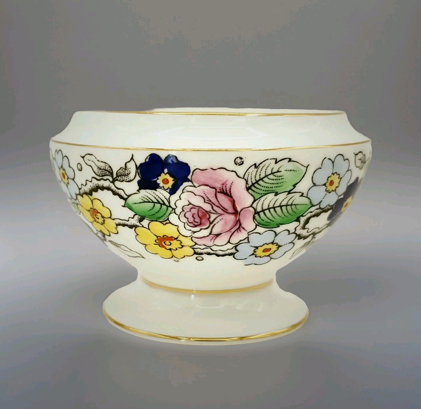 Antique C & E Cartwright & Edwards England Painted Tea Bowl Open Sugar Bowl Antique C & E Cartwright & Edwards England Painted Tea Bowl Open Sugar Bowl