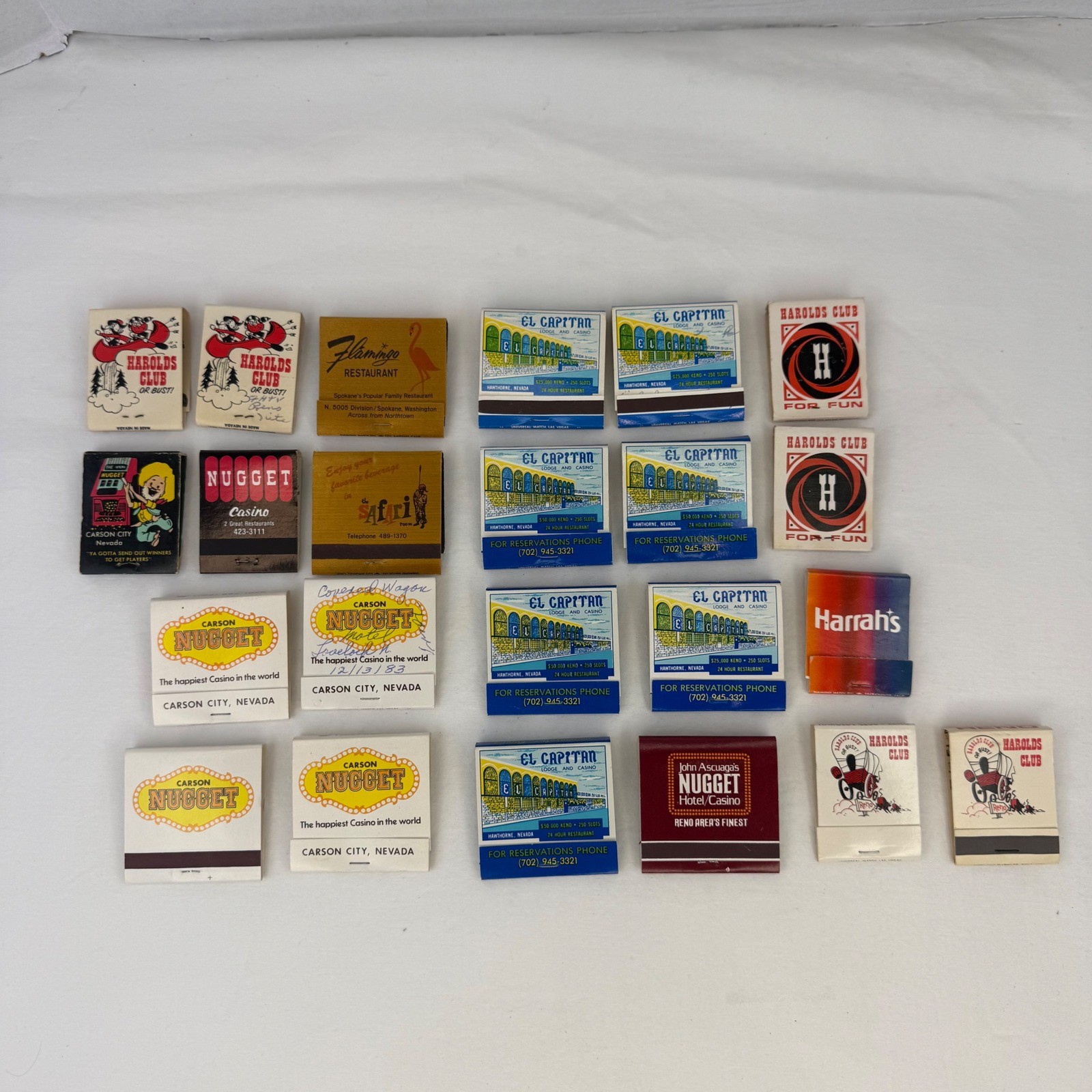 Vintage Nevada Casino Matchbook Lot Harolds Club El Capitan Carson Nugget 23pc Vintage Nevada Casino Matchbook Lot Harolds Club El Capitan Carson Nugget 23pc
