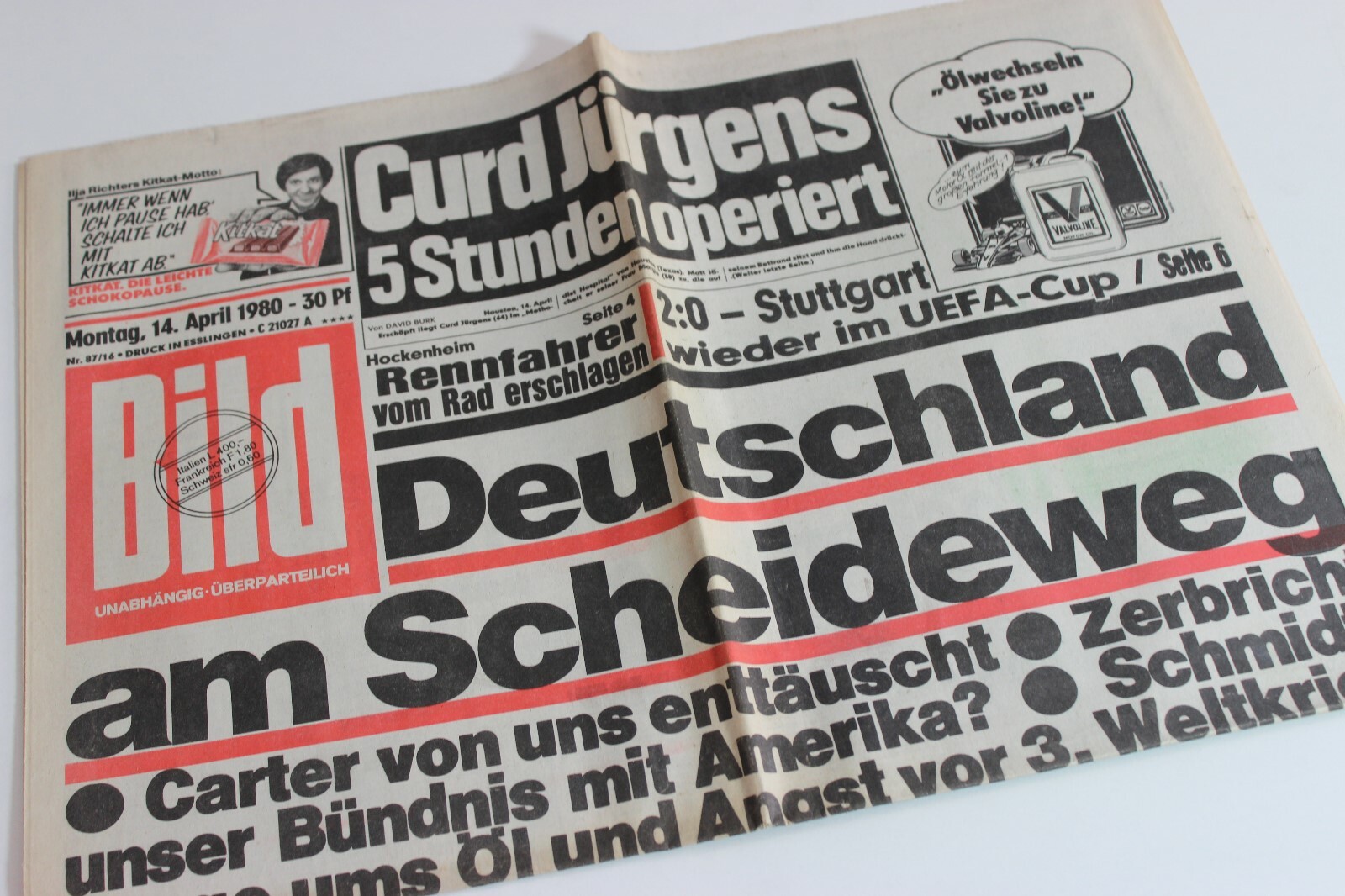 Bildzeitung 14.04.1980 April 14.4.1980 40. 41. 42. 43. 44th Birthday Bildzeitung 14.04.1980 April 14.4.1980 40. 41. 42. 43. 44th Birthday