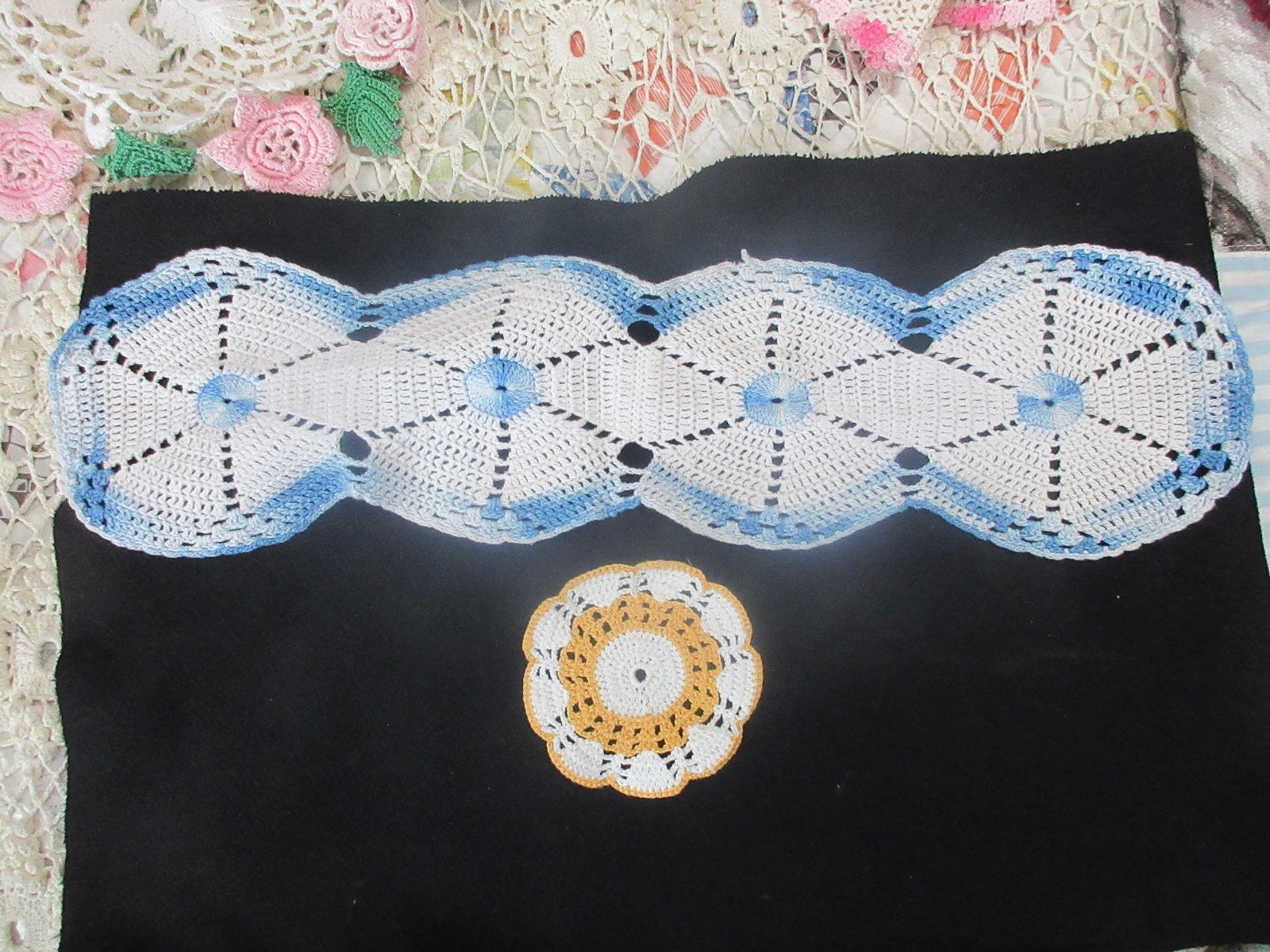 ANTIQUE 1920s HANDMADE DOLLIE 19"x 5" & 4"