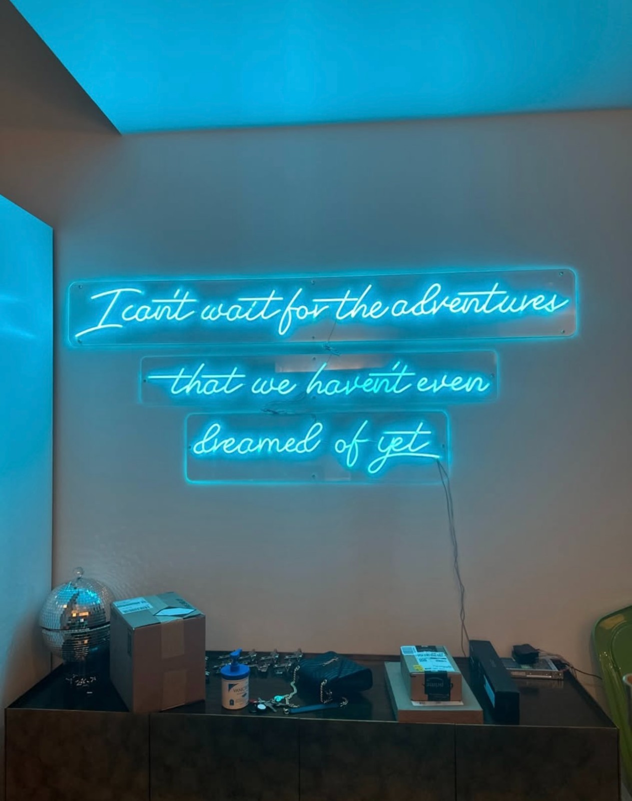 Large Custom Neon Statement Sign - "The Adventures" (27.5 ft) Large Custom Neon Statement Sign - "The Adventures" (27.5 ft)