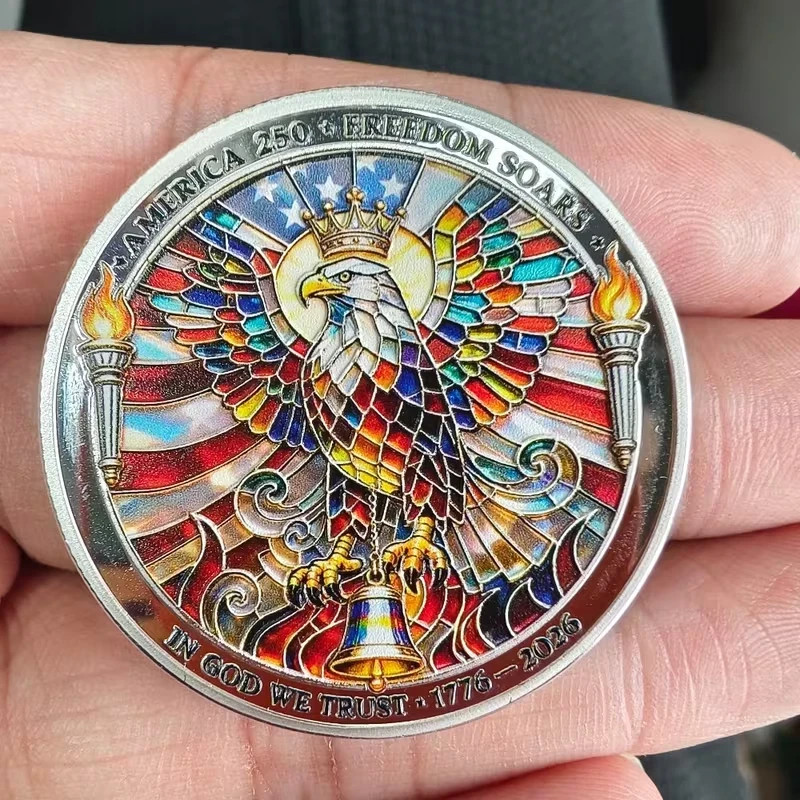 250th Anniversary of the United States 3D Challenge Coin ~ 1776-2026 ~ Colorful 250th Anniversary of the United States 3D Challenge Coin ~ 1776-2026 ~ Colorful
