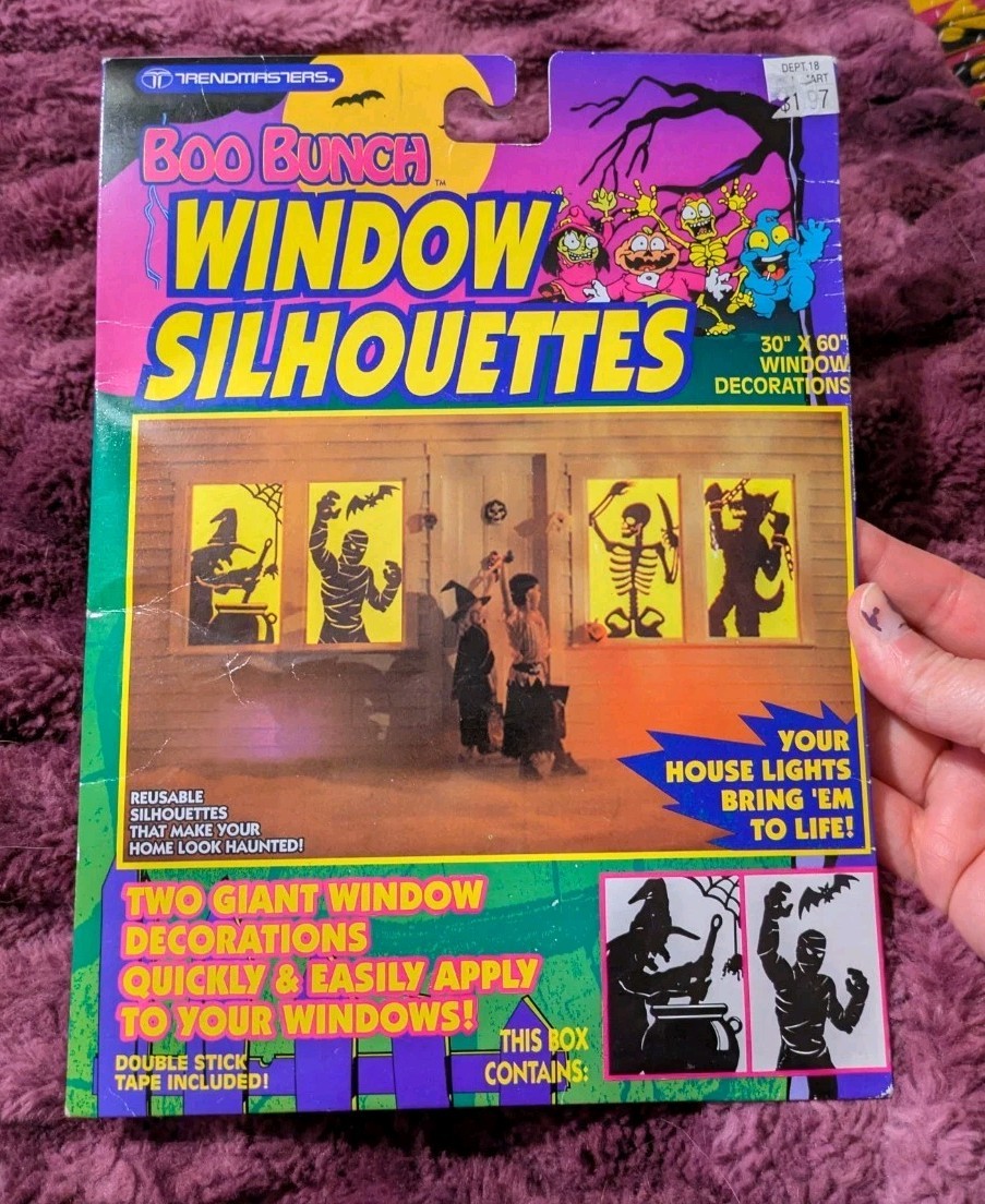 Vintage NOS 1993 Trendmasters BOO Bunch Haunted Window Silhouettes Witch Mummy Vintage NOS 1993 Trendmasters BOO Bunch Haunted Window Silhouettes Witch Mummy