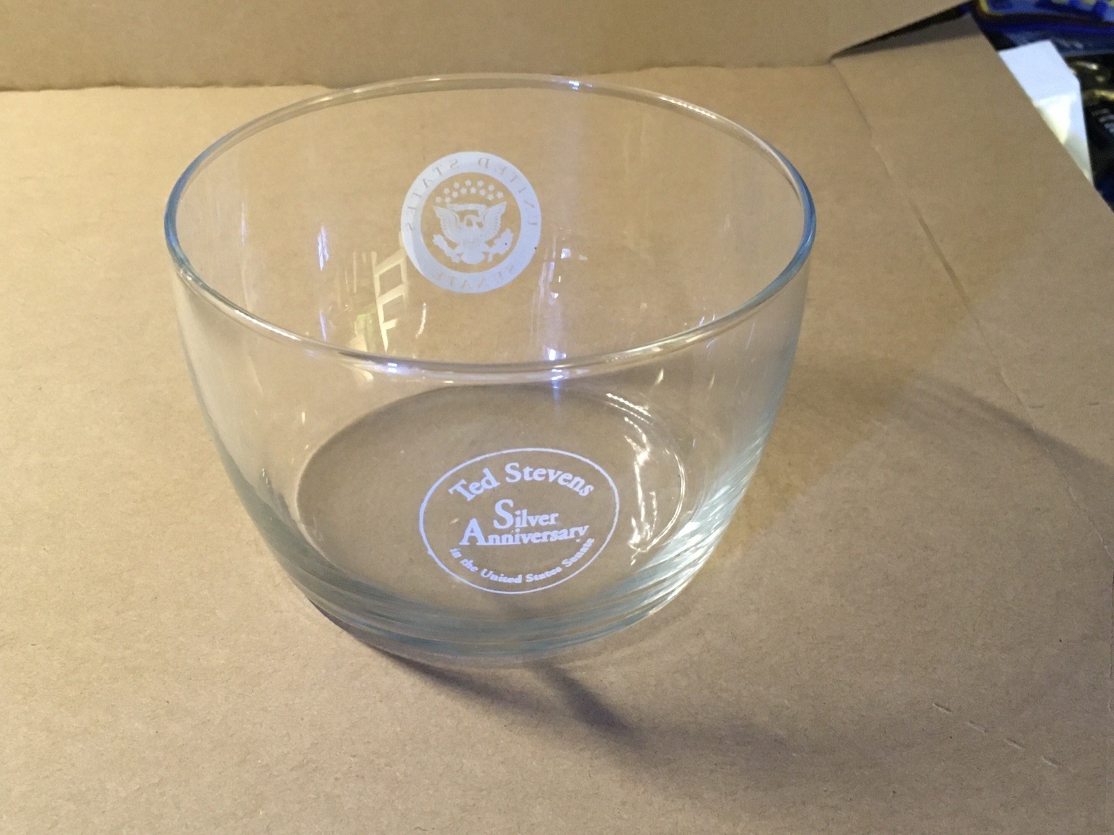 Candy Bowl Commemorating The Silver Anniversary Of Alaska Senator Ted Stevens
