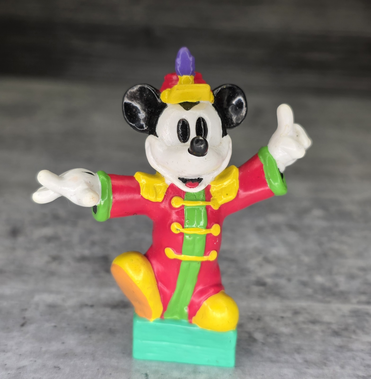Vintage Disney Mickey Mouse PVC Figure Bandleader Concert Conductor Cake Topper