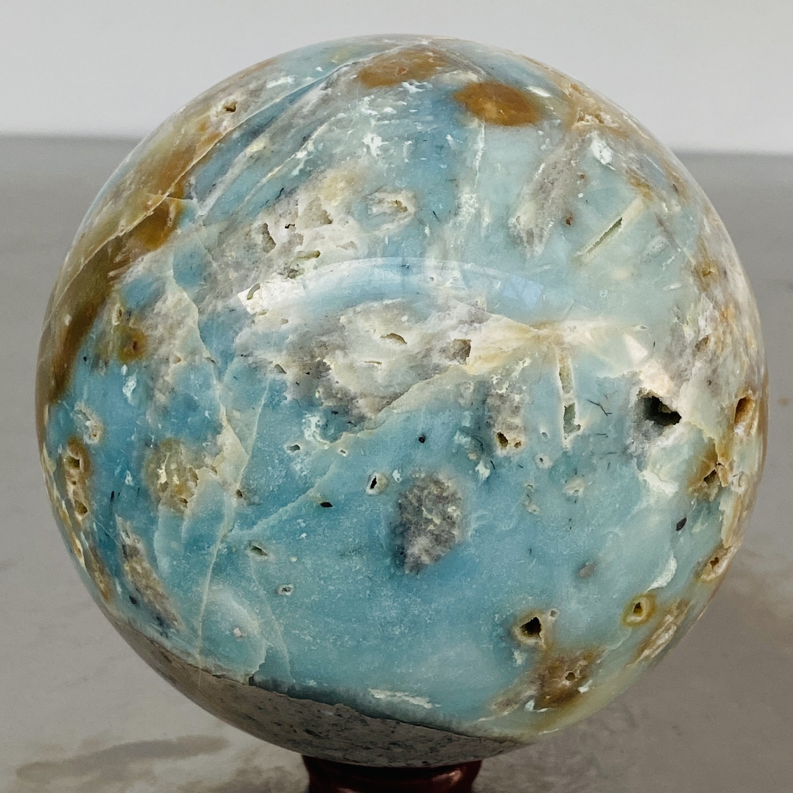 Natural amazon stone quartz ball crystal sphere healing 2460G (5.42LB) Natural amazon stone quartz ball crystal sphere healing 2460G (5.42LB)