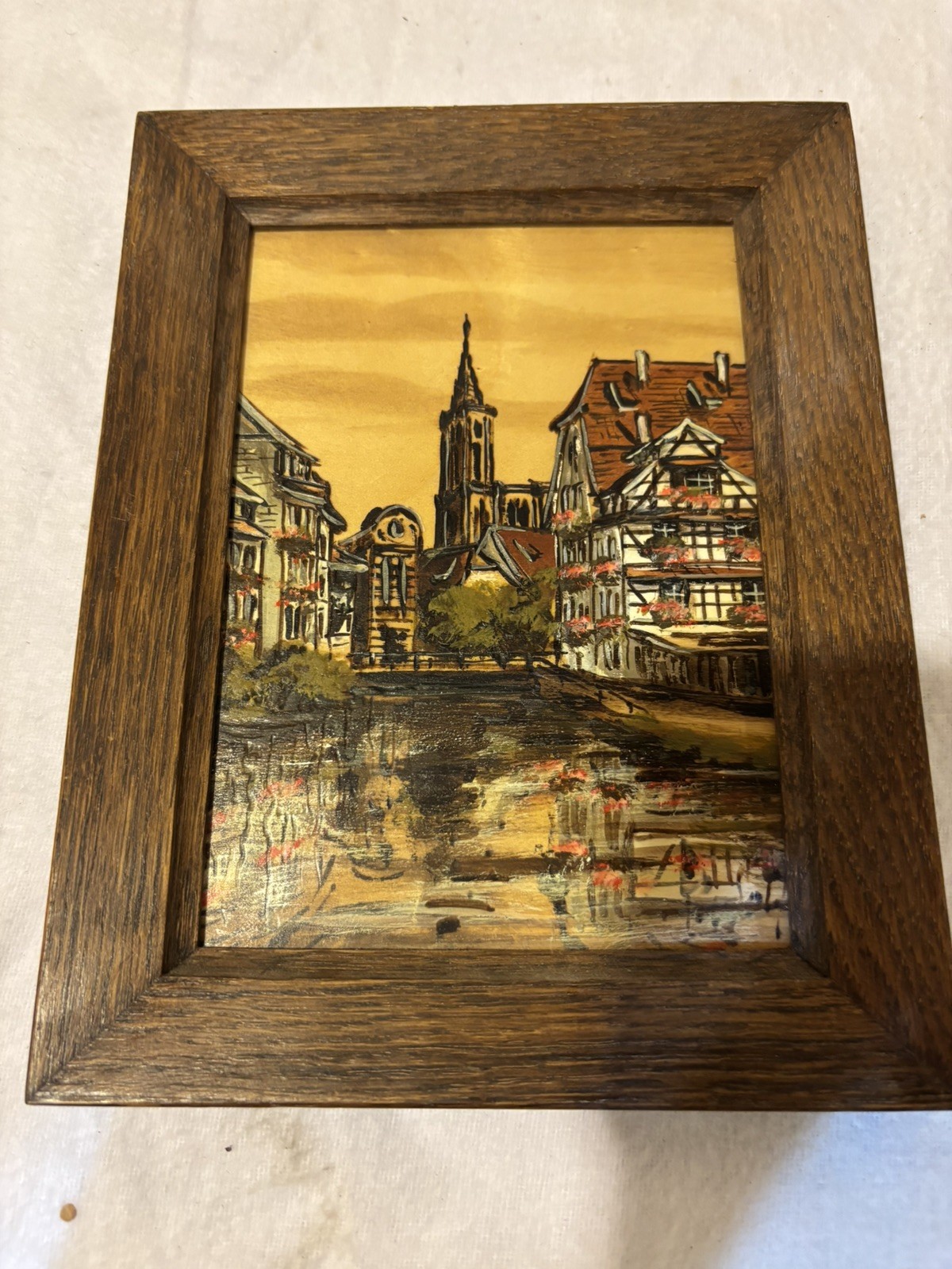 Vintage Strasbourg France Carved Hand Painted Wood Art Possible F Raugel Vintage Strasbourg France Carved Hand Painted Wood Art Possible F Raugel