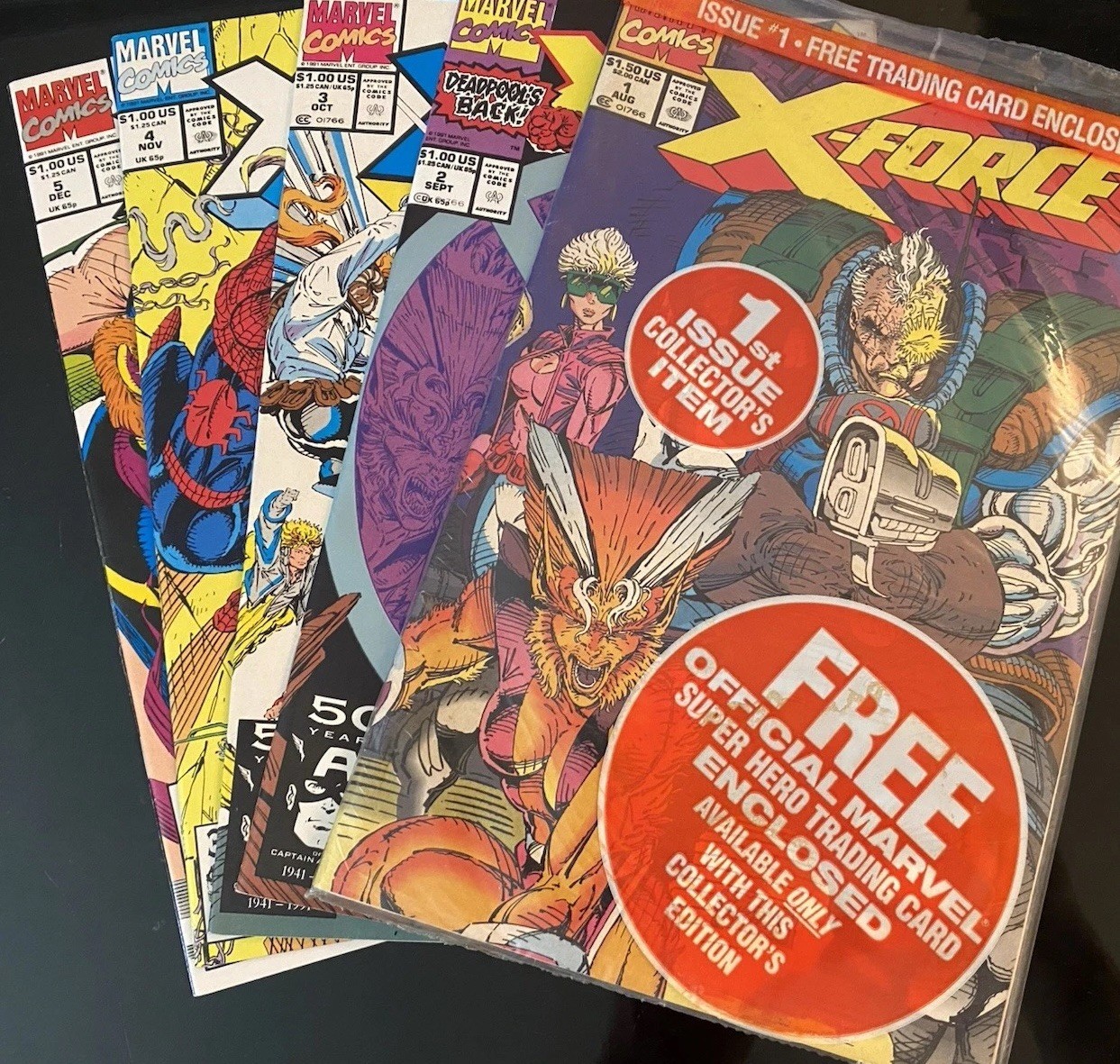 X-Force 1-5 (1st app of X-Force, 2nd Deadpool) High Grade Marvel 1991 🔥 X-Force 1-5 (1st app of X-Force, 2nd Deadpool) High Grade Marvel 1991 🔥