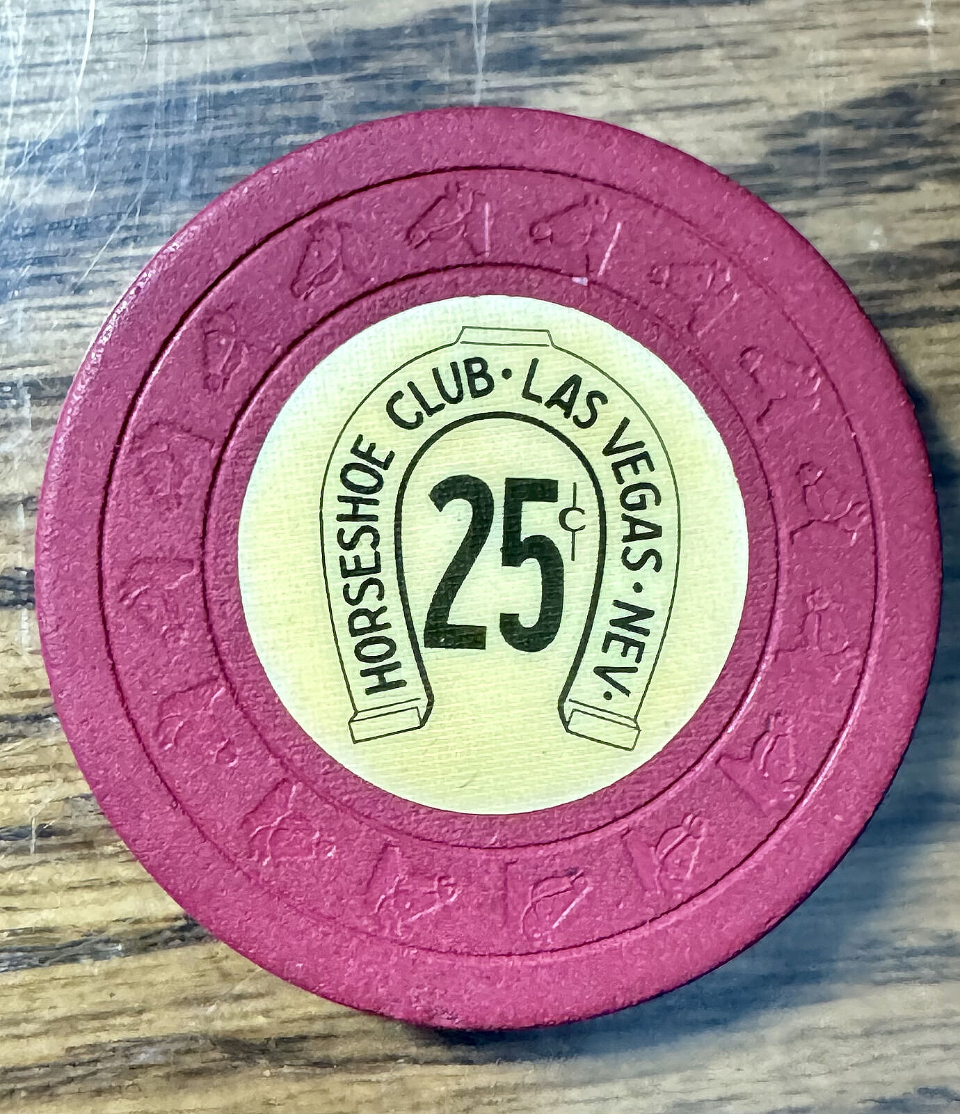 50 cent HORSESHOE CLUB Las Vegas Casino Chip