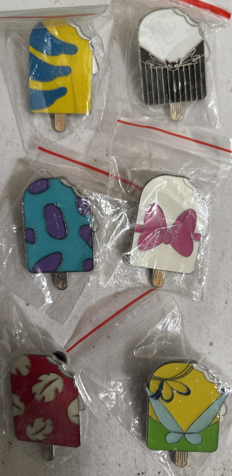 Disney ICE CREAM STICKS Pins lot of 6